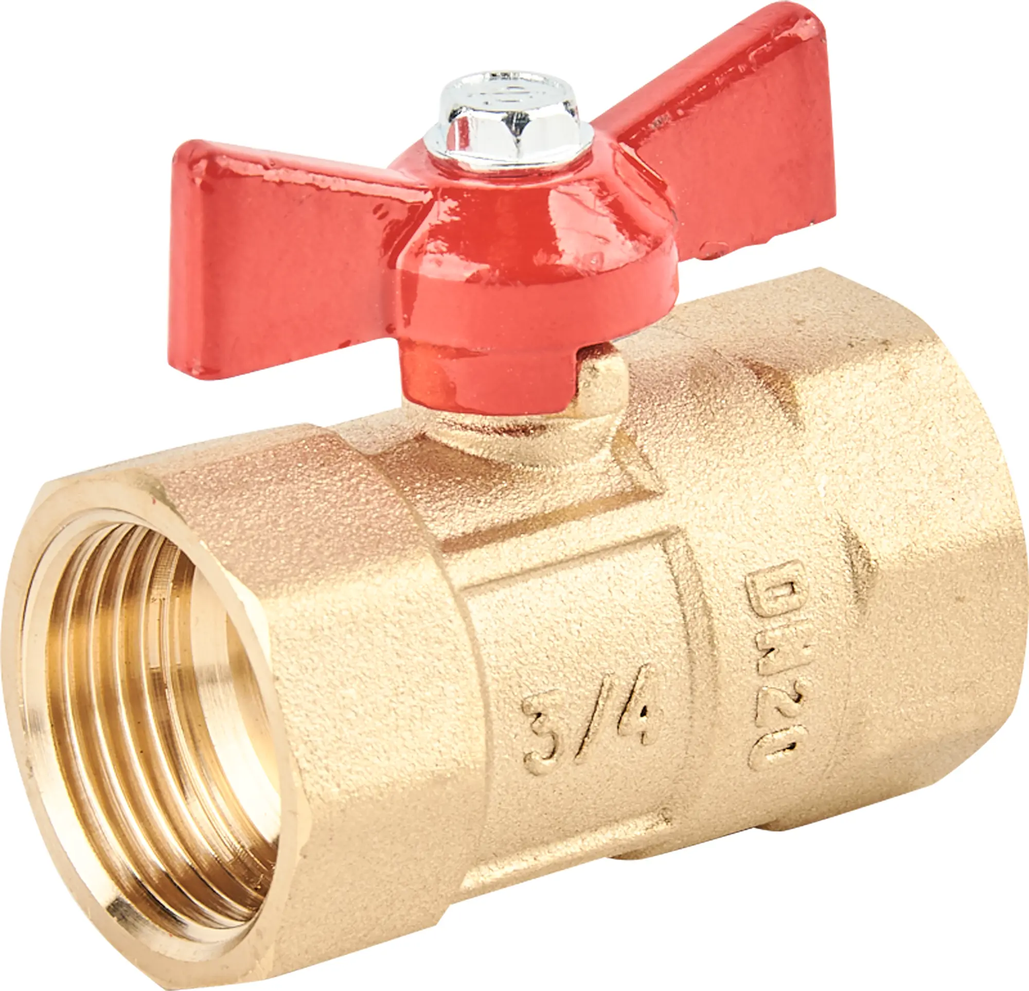 Изображение товара Кран шаровой прямой Галлоп DN15 PN24 3/4" ВР латунь ручка бабочка