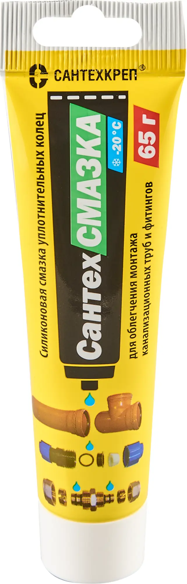 Изображение товара Смазка для монтажа пластиковых труб Сантехкреп, 65 г