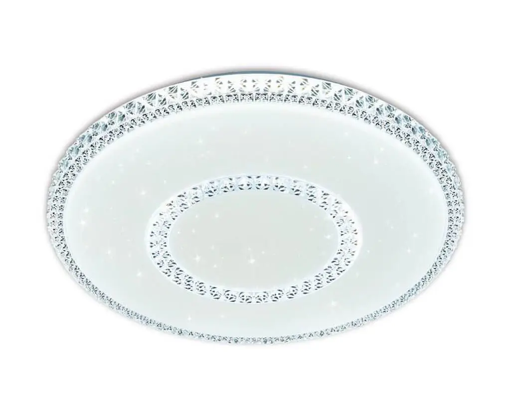 Изображение товара Светильник потолочный светодиодный Ambrella Light Orbital Crystal F99 WH 96W D500 с пультом управления, цвет белый