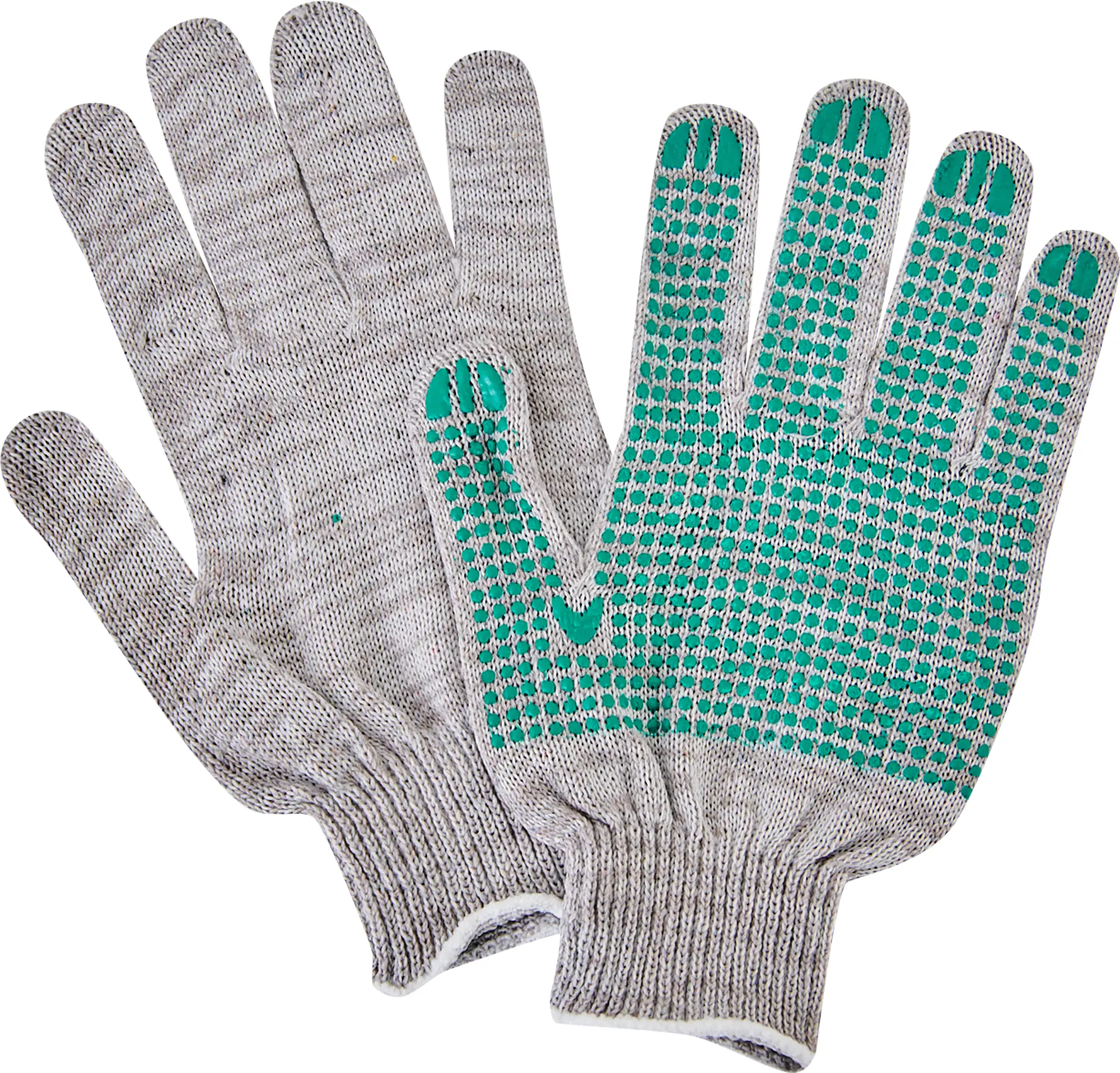 Изображение товара Перчатки хлопчатобумажные с ПВХ размер единый И-8034-И, 5 пар