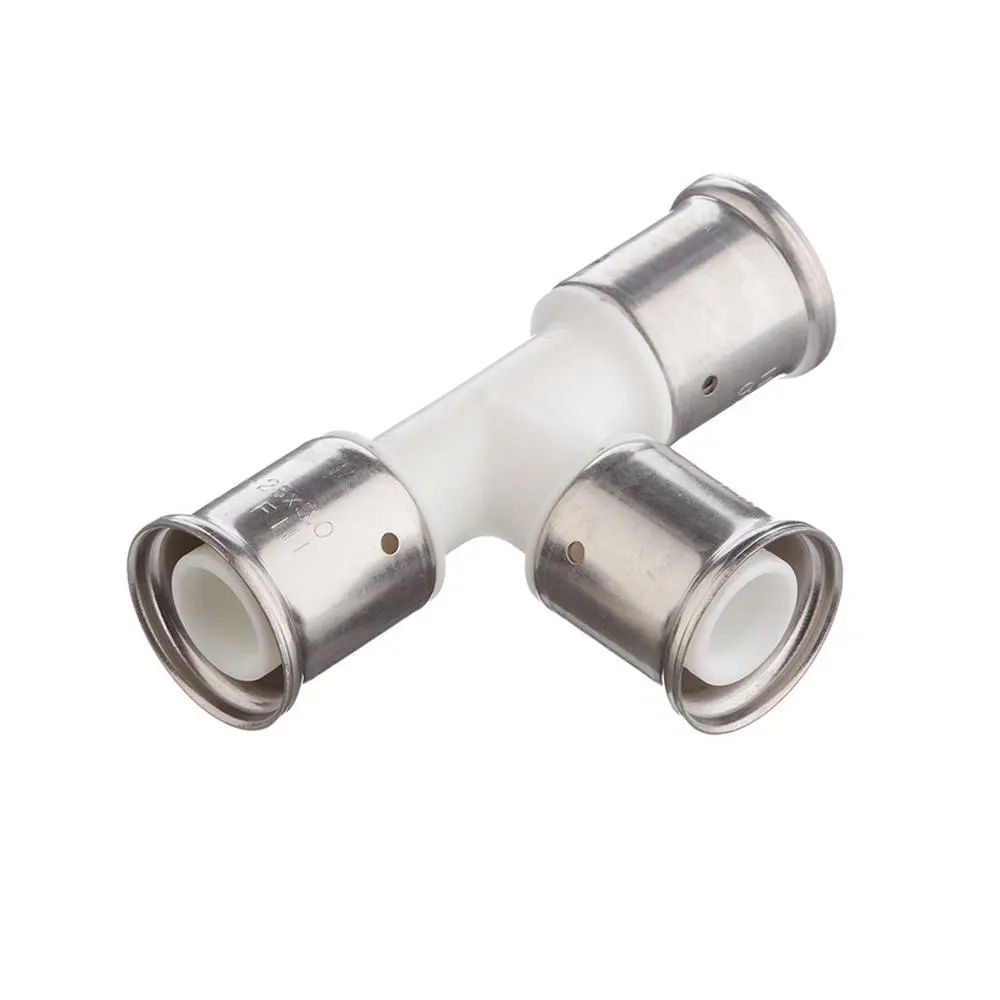 Изображение товара Тройник Henco 20x20x20 мм PVDF пресс фитинг для систем водоснабжения