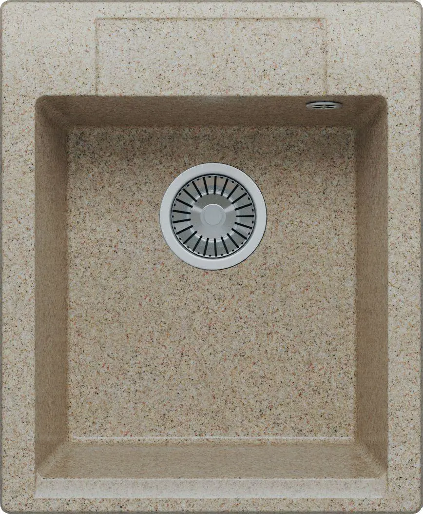 Изображение товара Мойка врезная прямоугольная 51x2x42 см POLYGRAN Argo-420 искусственный камень цвет песок