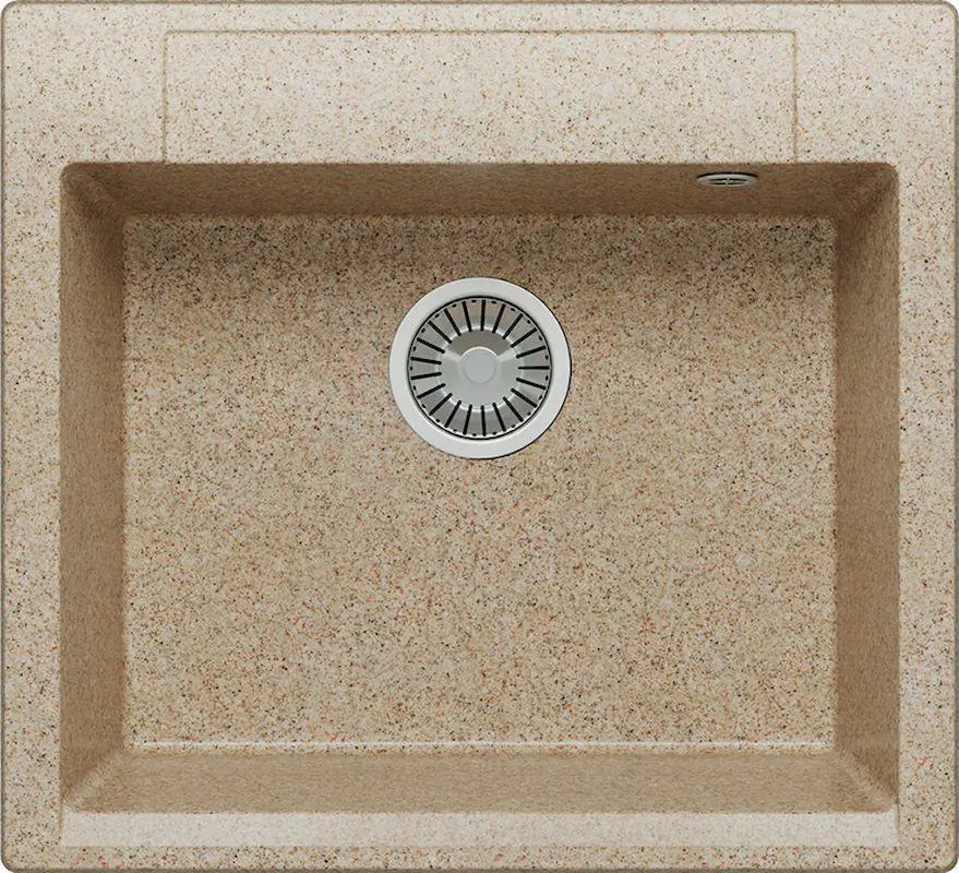 Изображение товара Мойка для кухни POLYGRAN Argo-560 врезная прямоугольная 51x20 см песочного цвета
