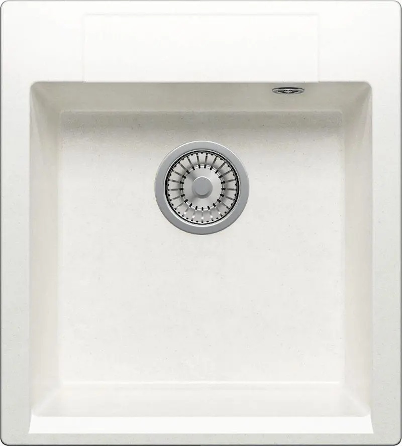 Изображение товара Мойка врезная прямоугольная 51x20x46 см POLYGRAN Argo-460 искусственный камень цвет белый