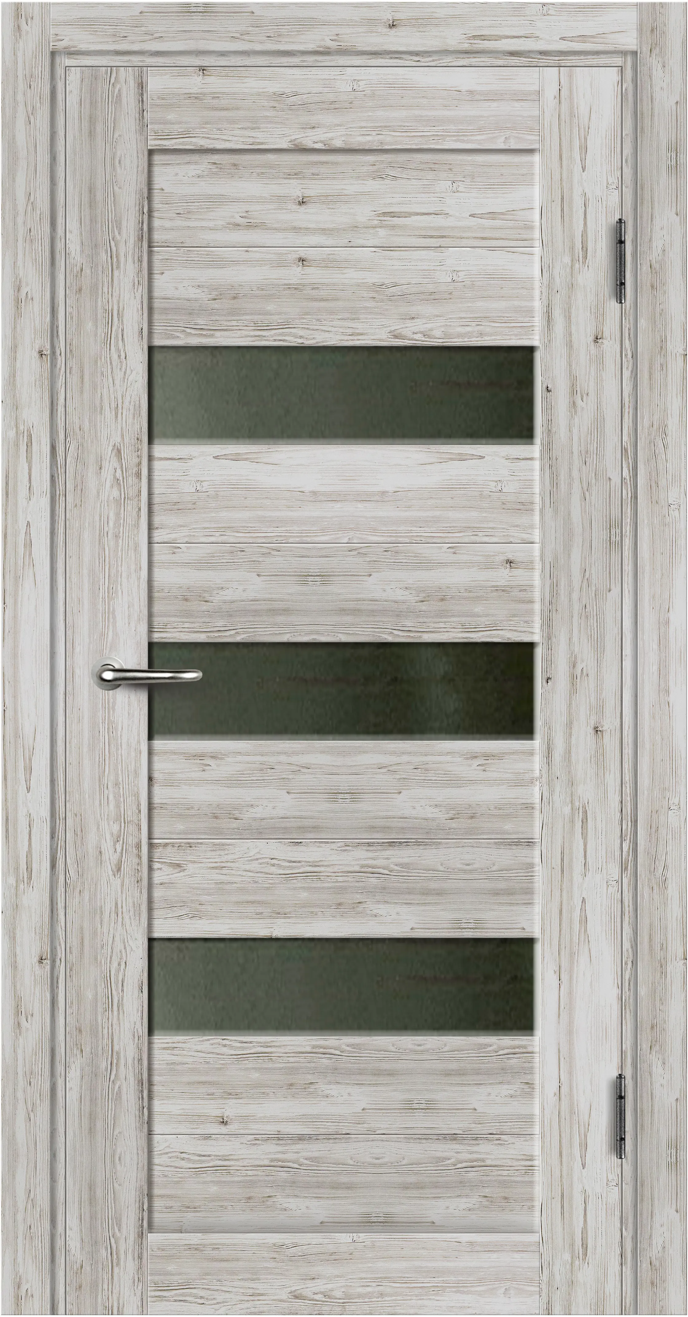 Изображение товара Межкомнатная дверь Капри остекленная из ПВХ 60х200 см с замком и петлями Россия