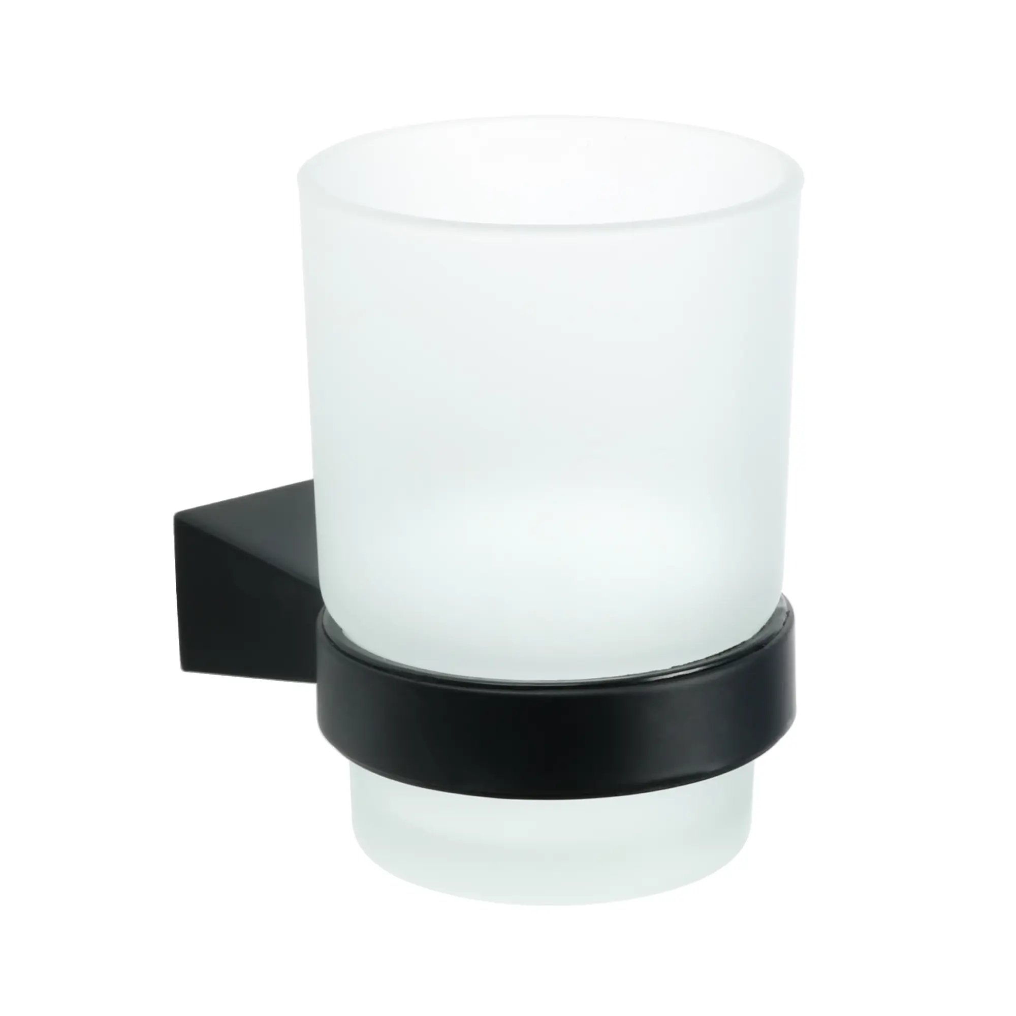 Изображение товара Подстаканник одинарный Fixsen Trend из стекла для ванной, черный, 10 см