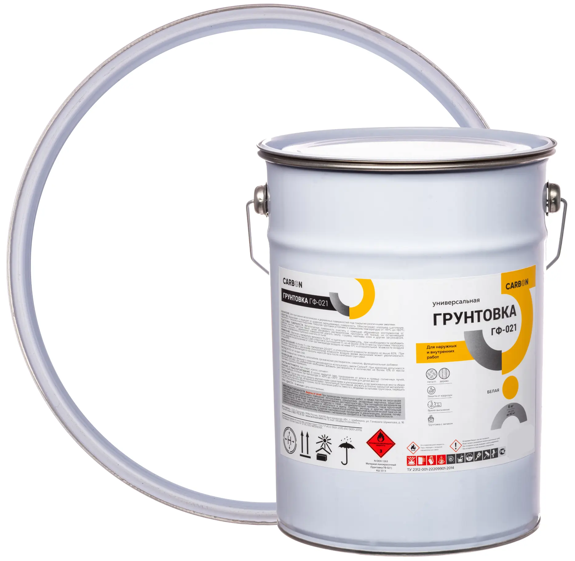 Изображение товара Грунтовка ГФ-021 Carbon белая 6 кг