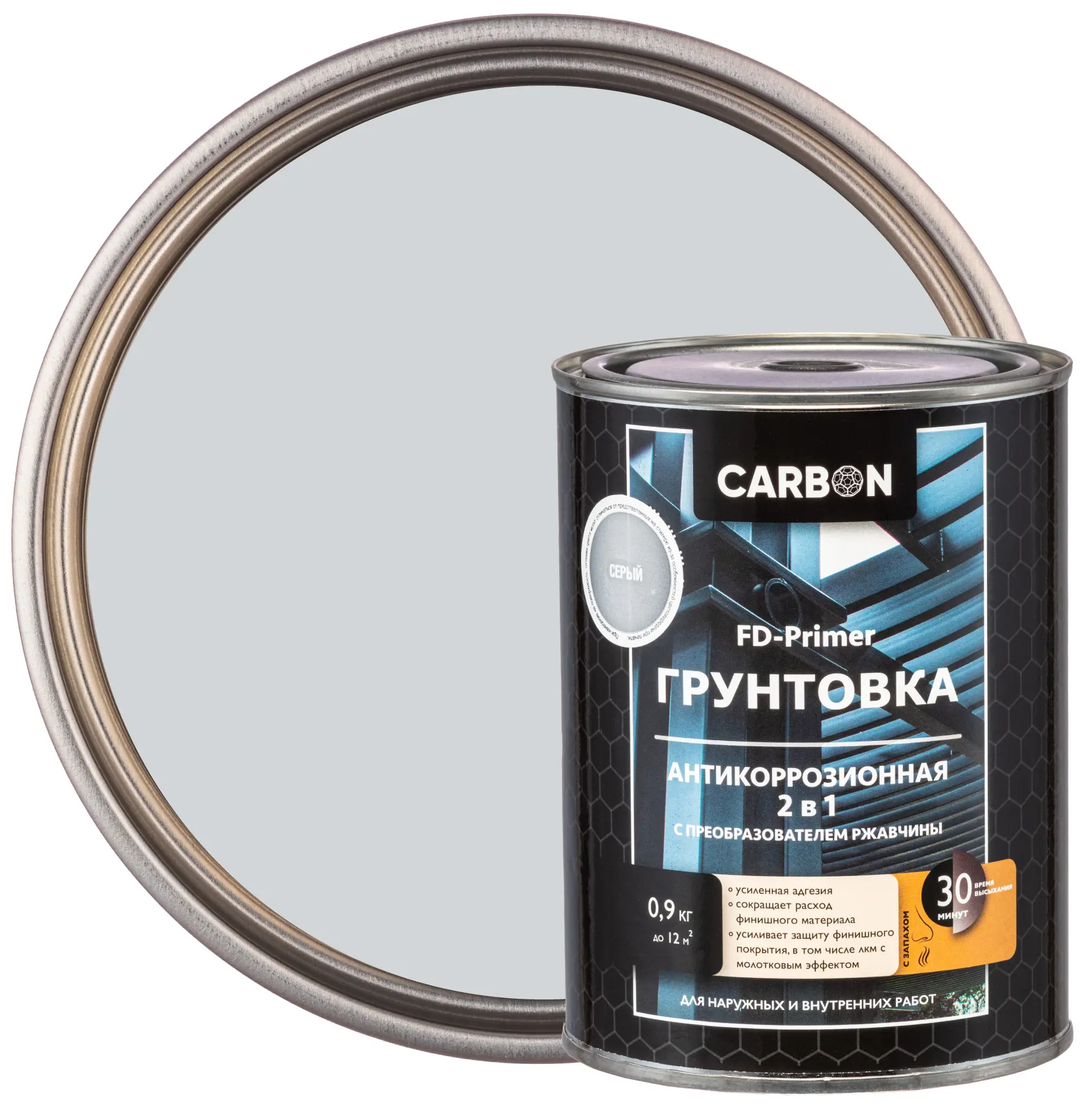 Изображение товара Грунтовка Carbon FD-Primer антикоррозионная с преобразователем ржавчины 0.9 кг