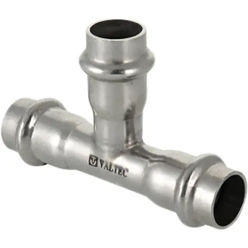 Изображение товара Тройник VALTEC 22 мм нержавеющий для прессования без покрытия