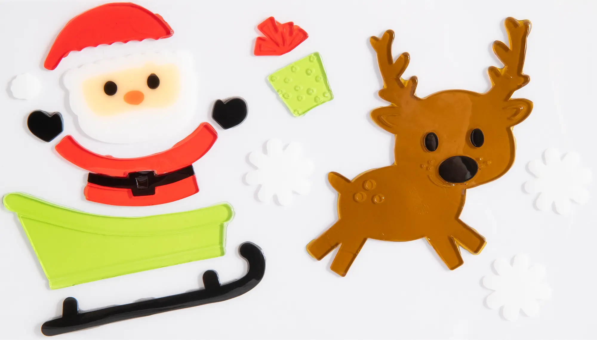 Изображение товара Набор новогодних наклеек «Дед Мороз на санях»