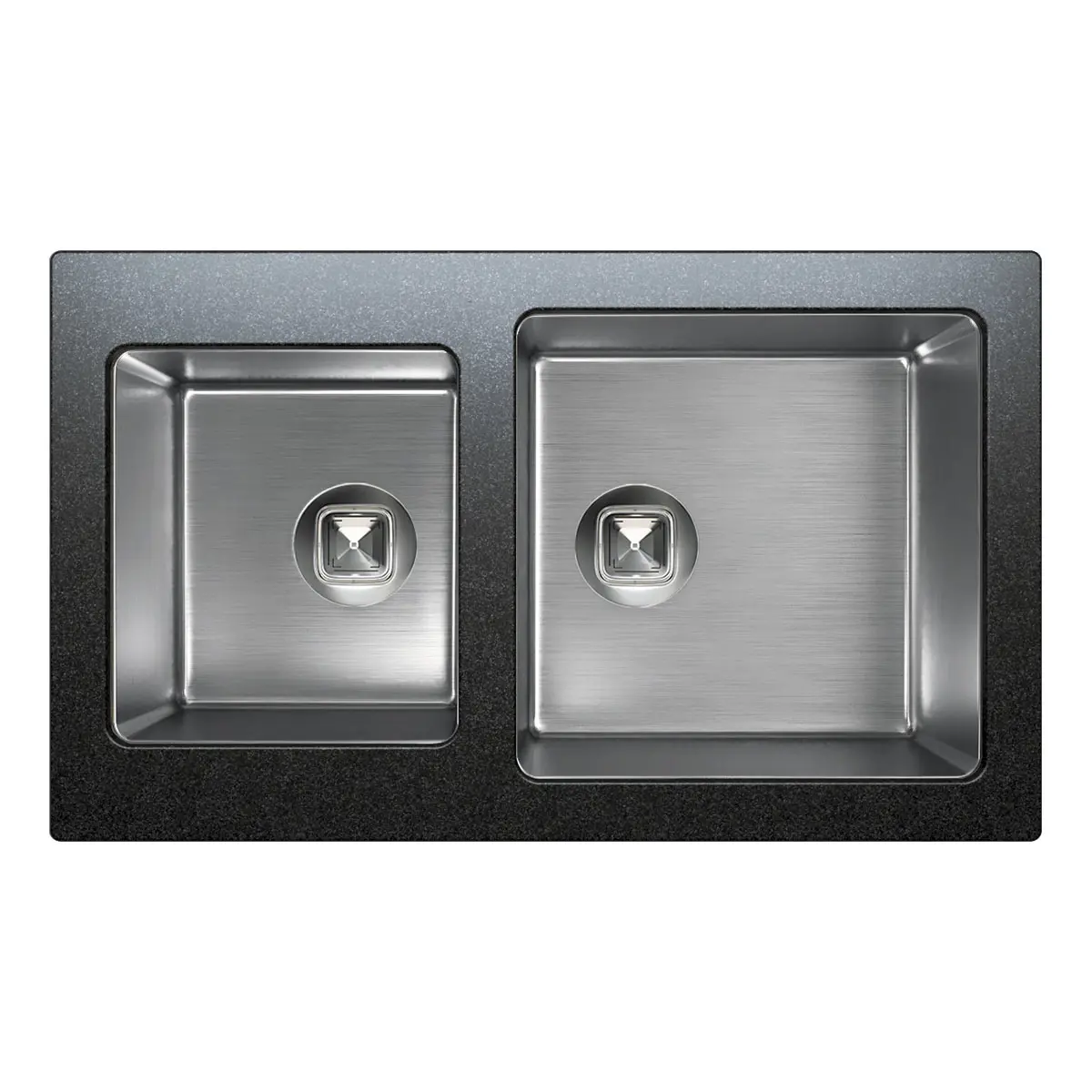 Изображение товара Врезная мойка Tolero TTS-840 84x50x20 см нержавеющая сталь цвет черный