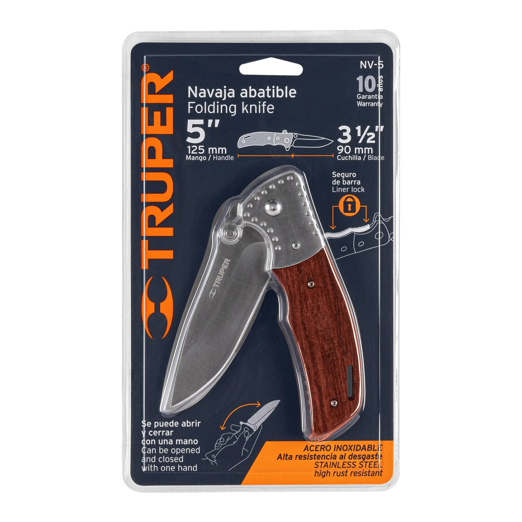 Изображение товара Строительный нож Truper 17023 с отламываемым лезвием и блокировкой