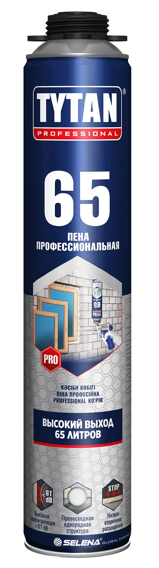 Изображение товара Пена монтажная профессиональная Tytan 65 летняя 750 мл для окон и дверей
