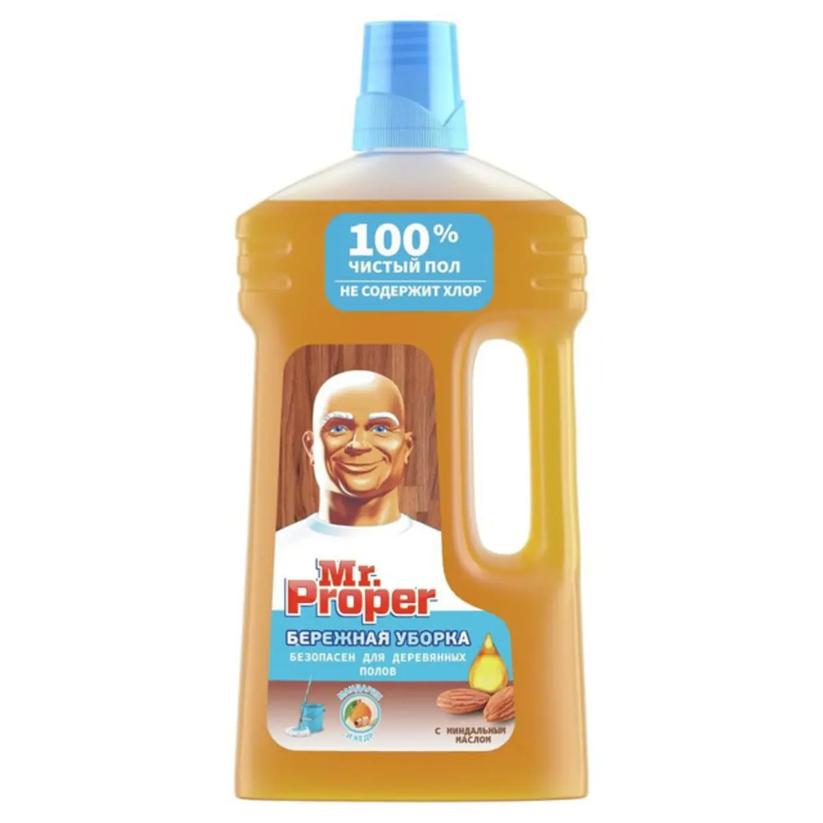 Изображение товара Моющая жидкость для деревянных полов Mr Proper Бережная уборка 1л