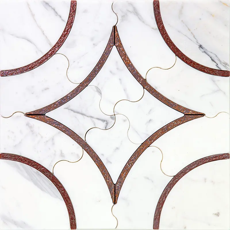 Изображение товара Мозаика Skalini Alcamo ACM- W -1_5-1 мрамор 30.5x30.5 см