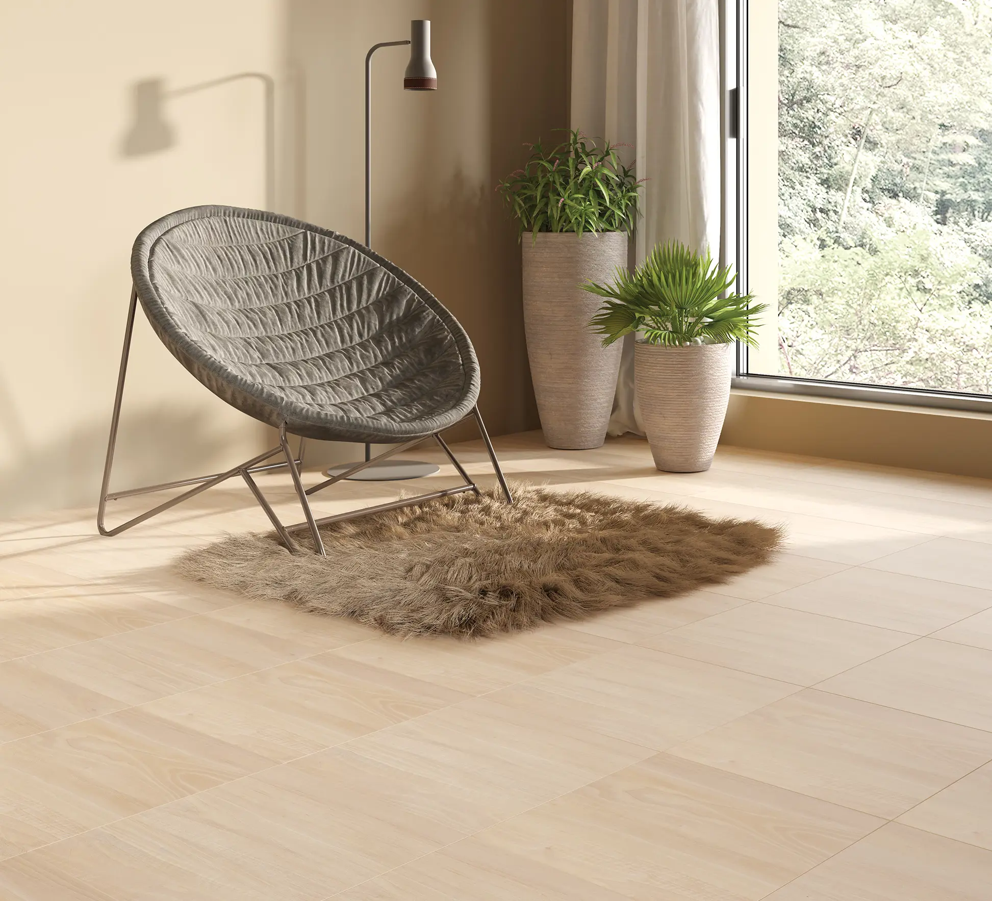 Изображение товара Керамогранит Gusta 42x42 см бежевый, для пола, морозостойкий, 1.58 м²