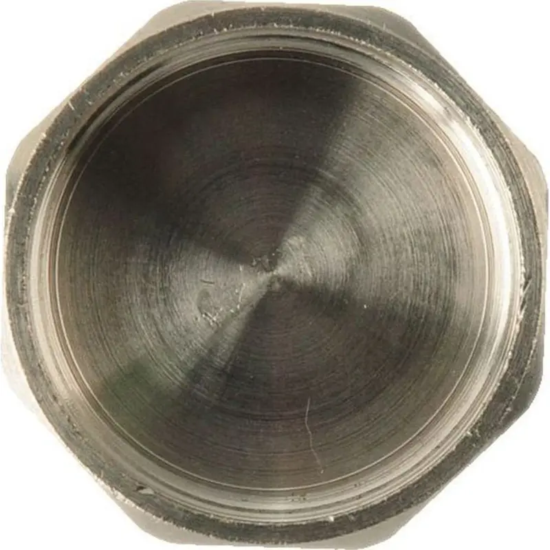 Изображение товара Заглушка латунная 1 1/2" ВР с никелированным покрытием TERMA