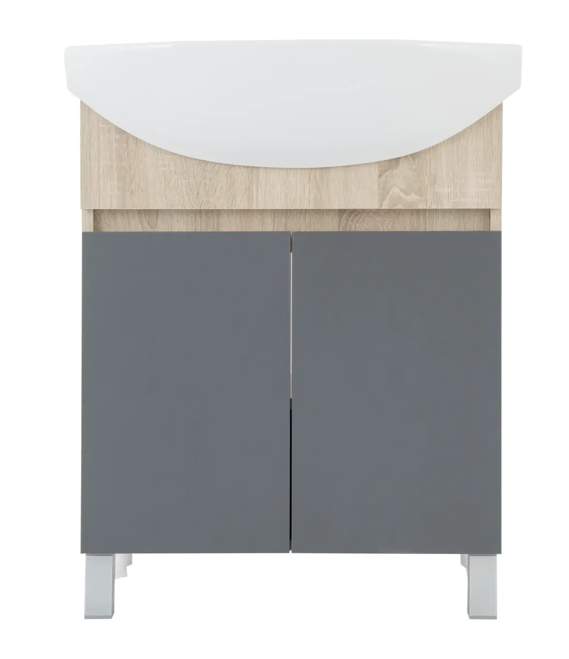 Изображение товара Тумба напольная Соло 48.5 см под раковину Элегия 50 цвет серый