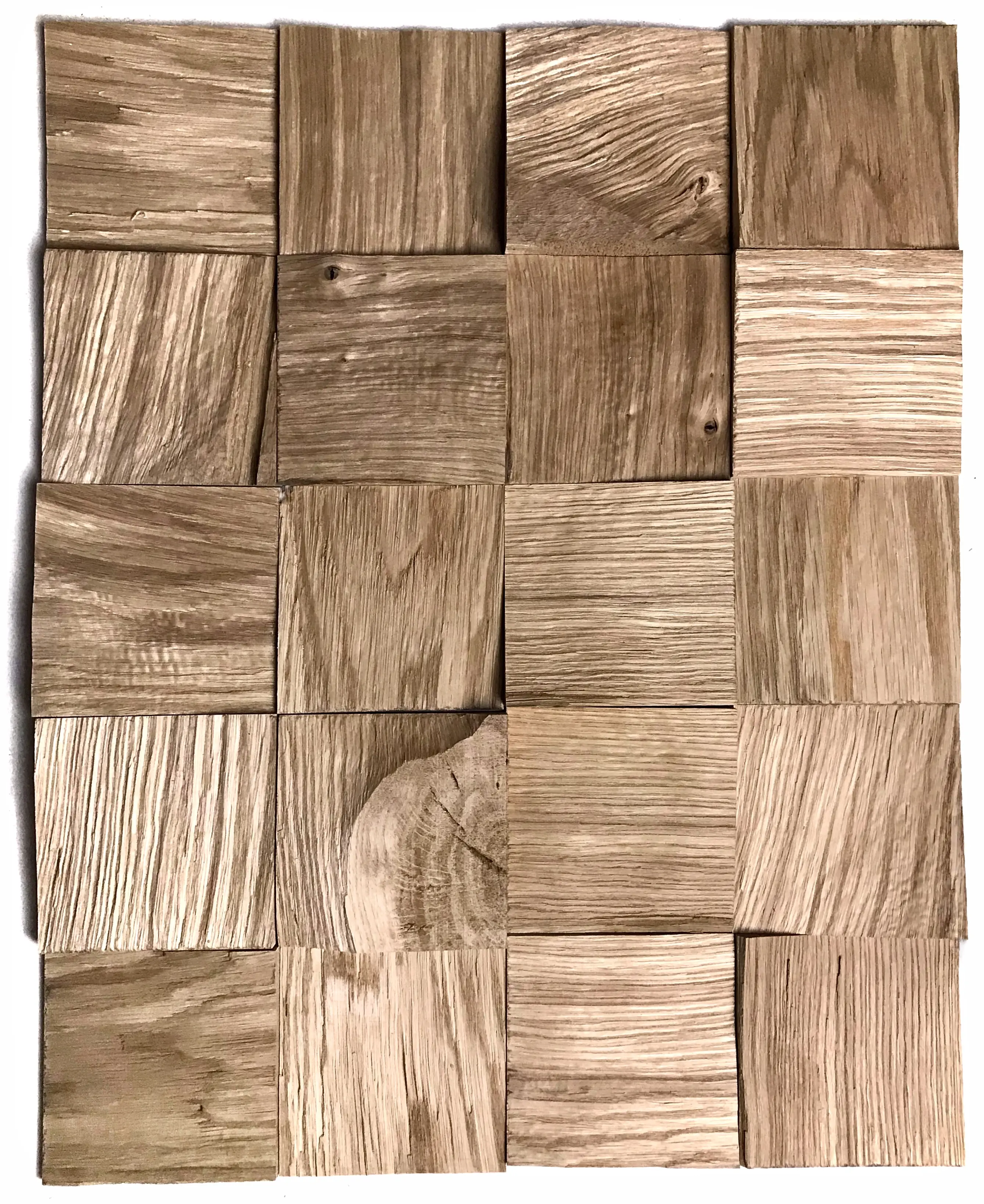 Изображение товара 3D мозаика Arabesko колотый дуб 100x100 мм - 72 шт. для стен