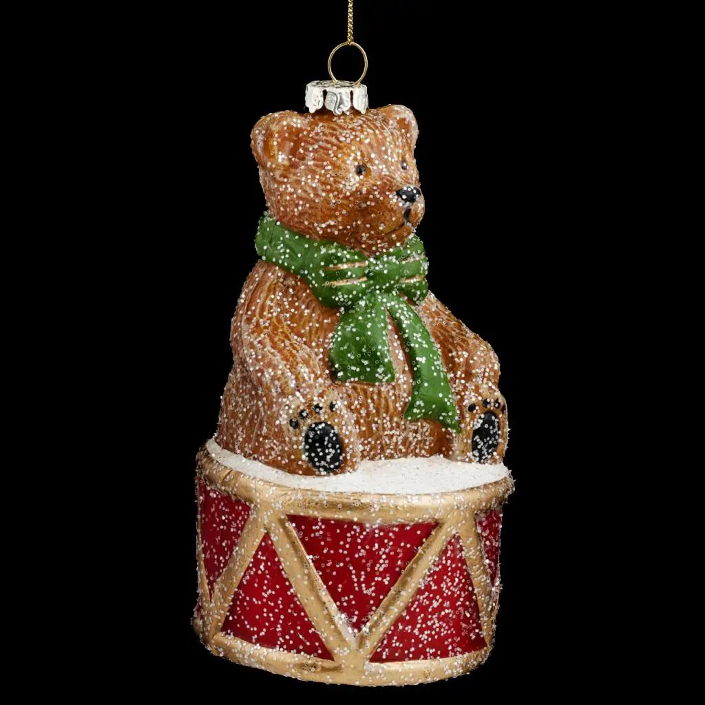 Изображение товара Украшение ёлочное ErichKrause® Decor Мишка на барабане 44531, 11.5см