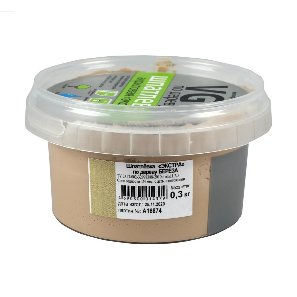 Изображение товара Шпатлевка по дереву VGT Экстра береза 0.3 кг