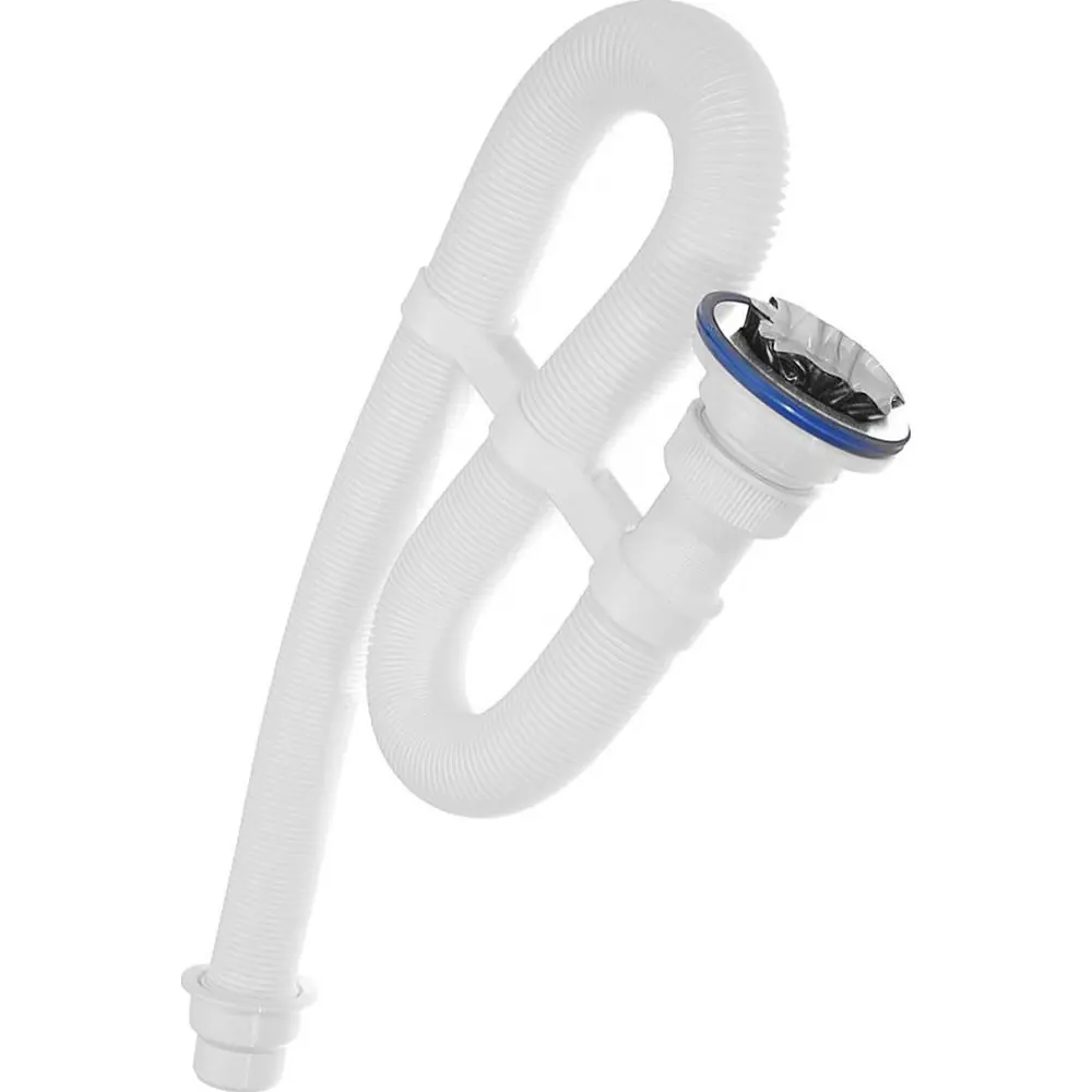 Изображение товара Сифон гофрированный VIRPlast ВИР с нержавеющей чашкой D 70 мм L 900 мм 1¼" D 50/40