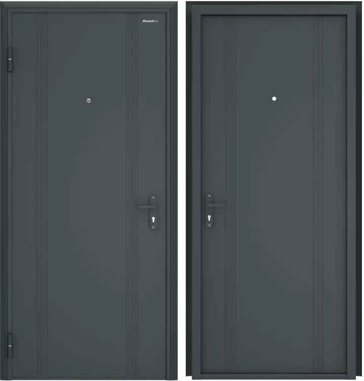 Изображение товара Дверь входная металлическая DOORHAN Эко левая антрацит 88x205 см
