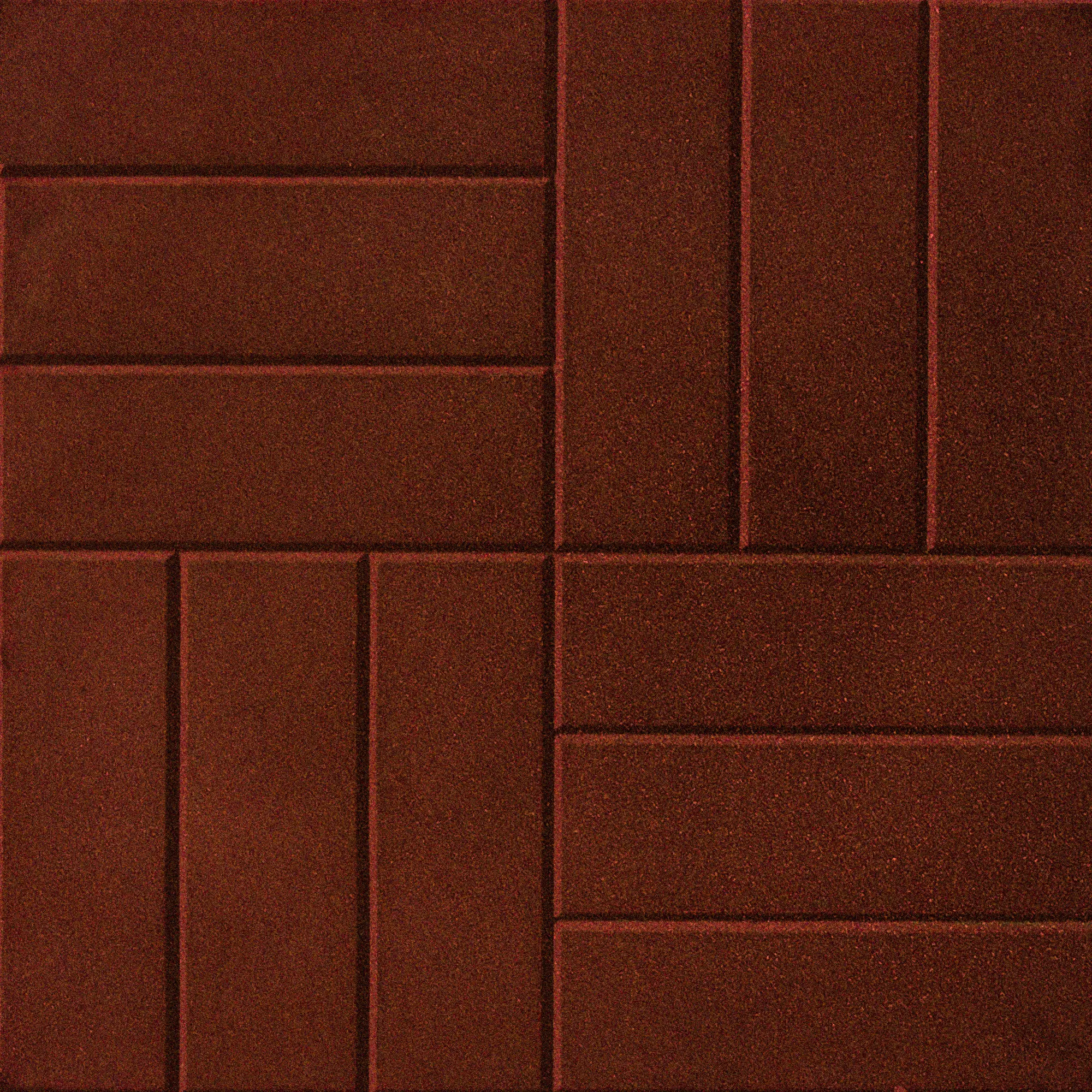 Изображение товара Резиновая плитка 500x500x30 терракот для площадок и дворов