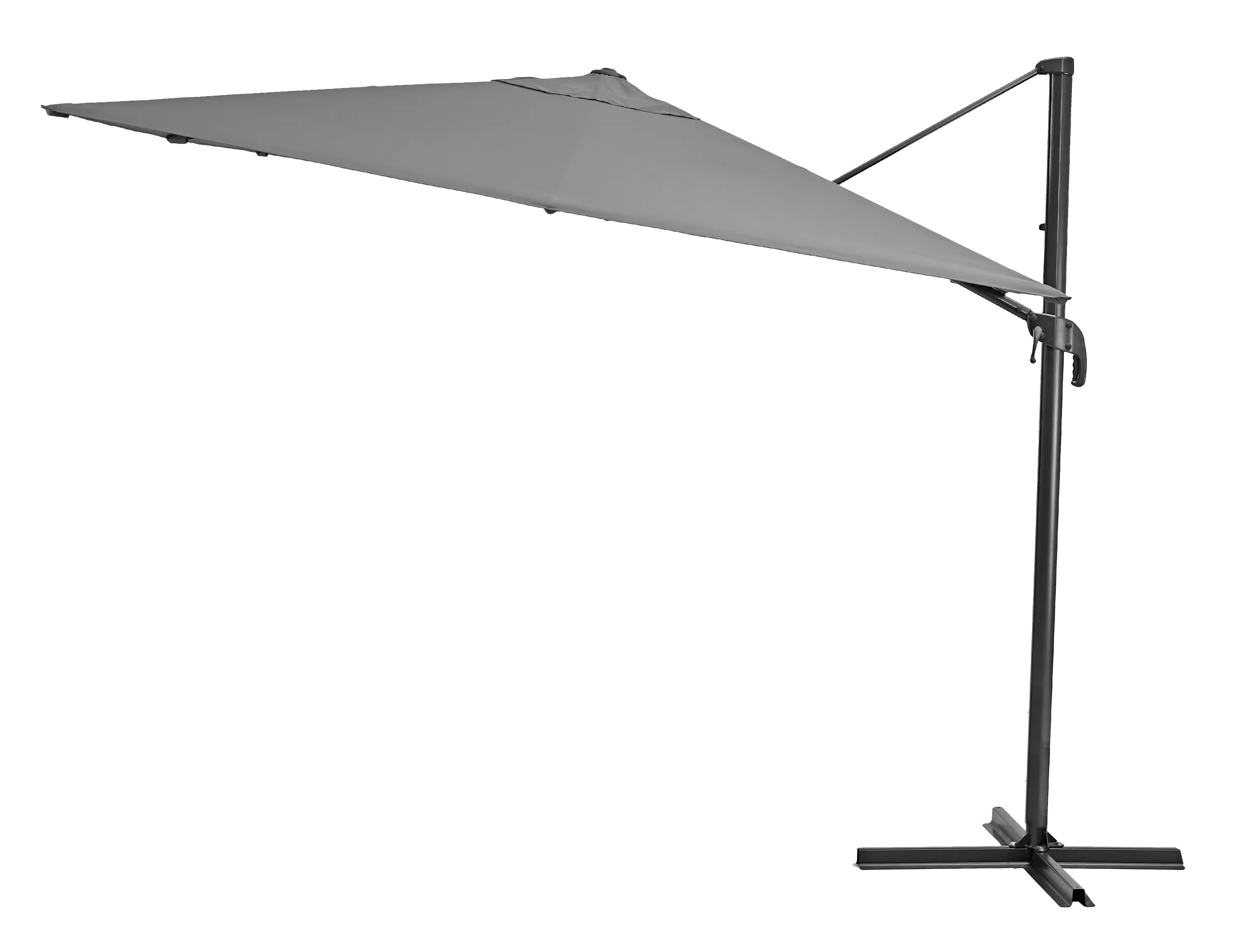 Изображение товара Зонт садовый с боковой опорой Naterial Aura 286x286 см тёмно-серый