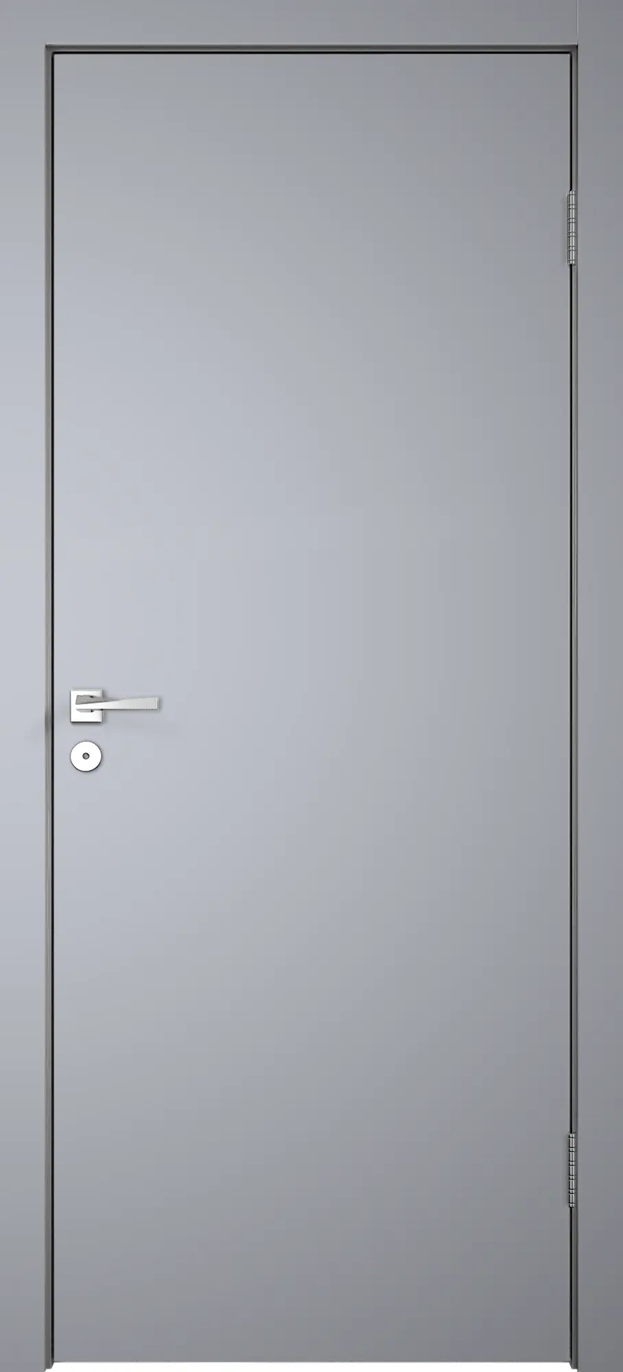 Изображение товара Межкомнатная дверь глухая эмаль серый цвет, МДФ, двусторонняя