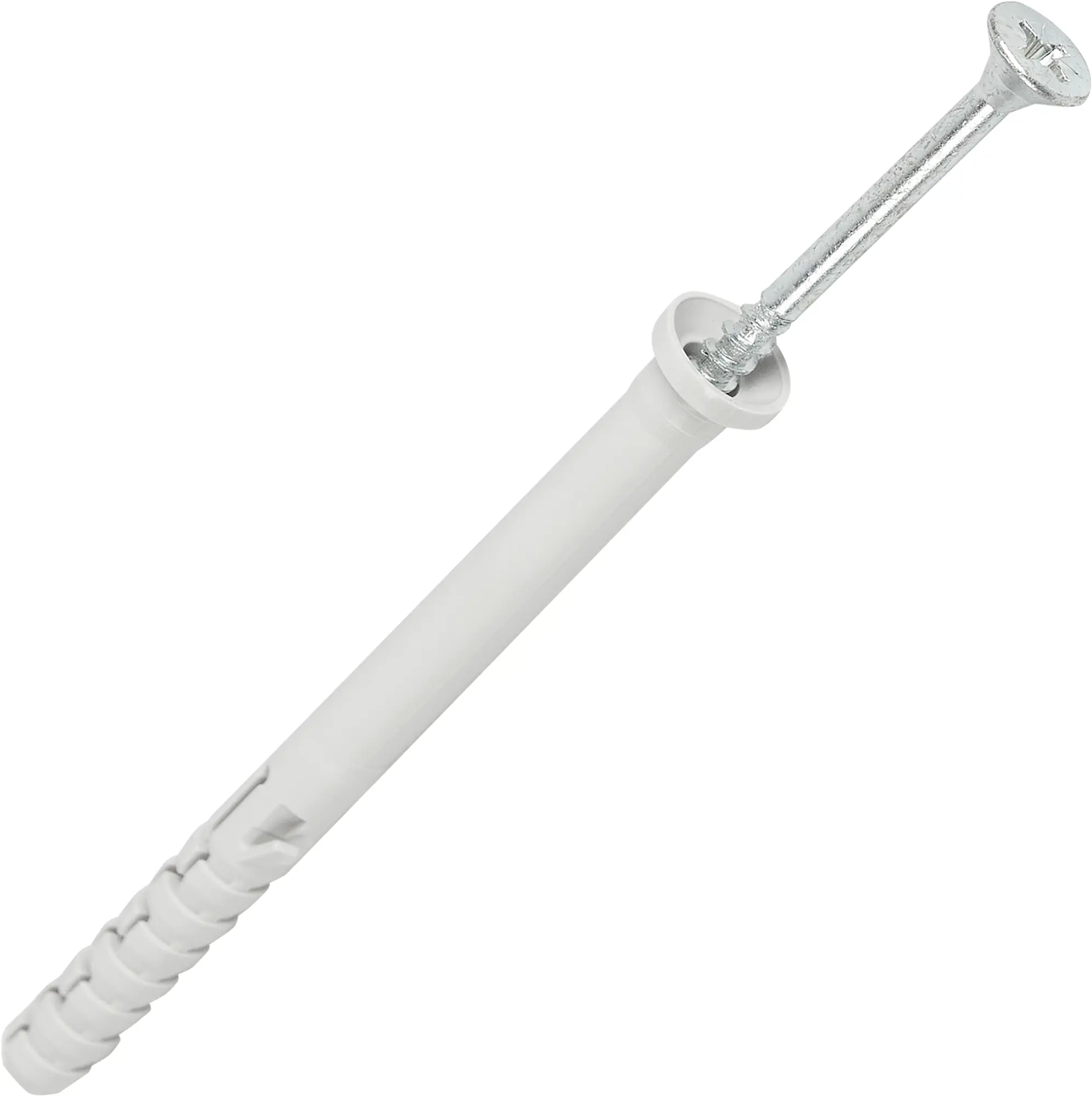 Изображение товара Дюбель с цилиндрическим бортиком Standers PNDS 8x100 мм, с шурупом 5x100 мм, нейлон, 10 шт.