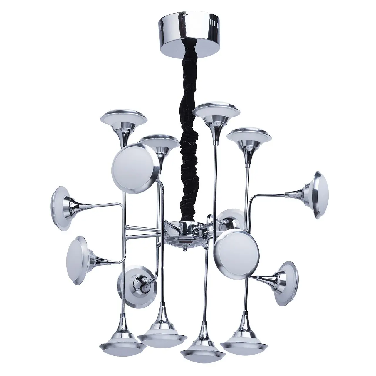 Изображение товара Люстра потолочная светодиодная DE MARKT Фленсбург нейтральный белый свет цвет хром