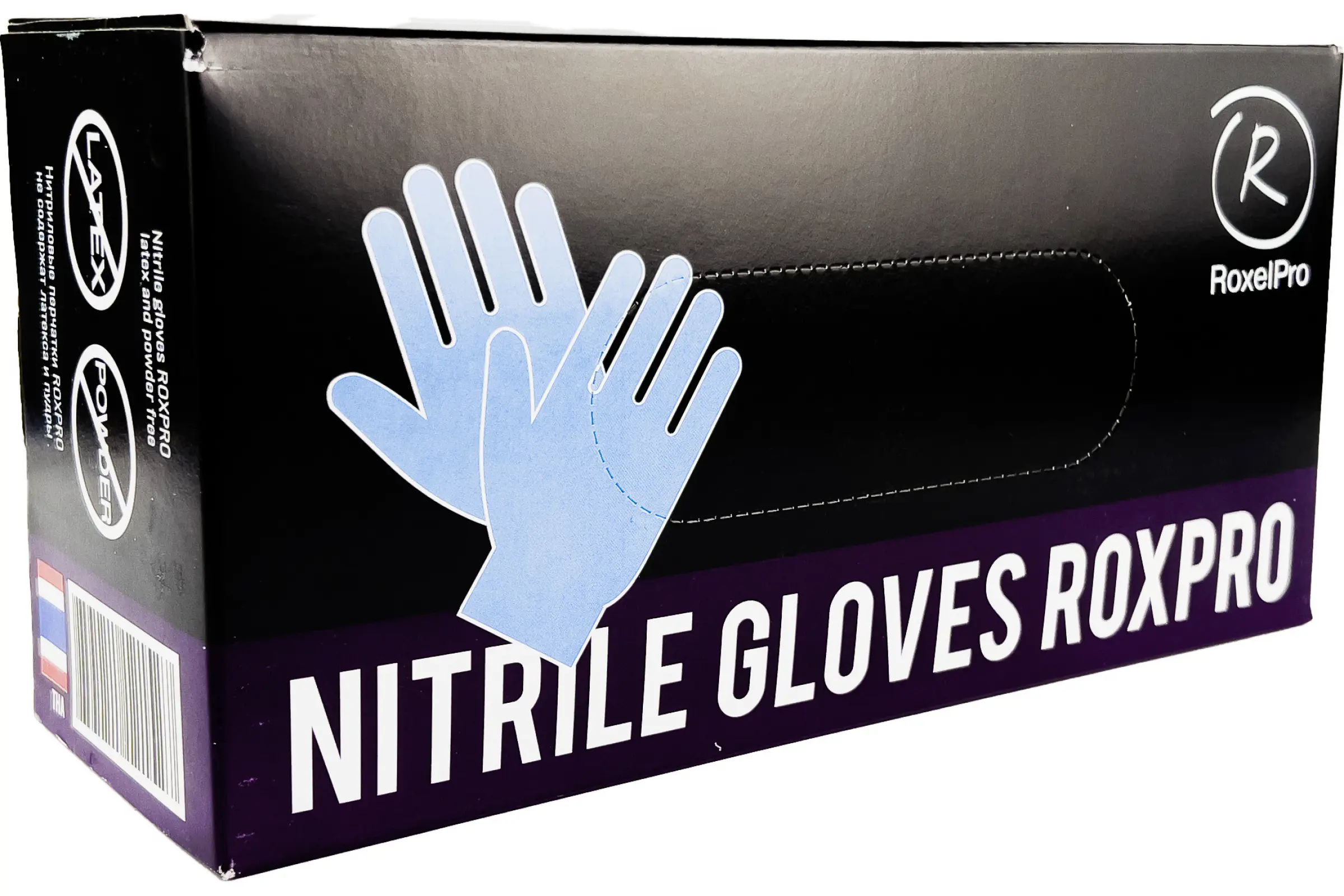 Изображение товара Перчатки нитриловые RoxelPro 721142, размер 10 / ХL, 100 шт