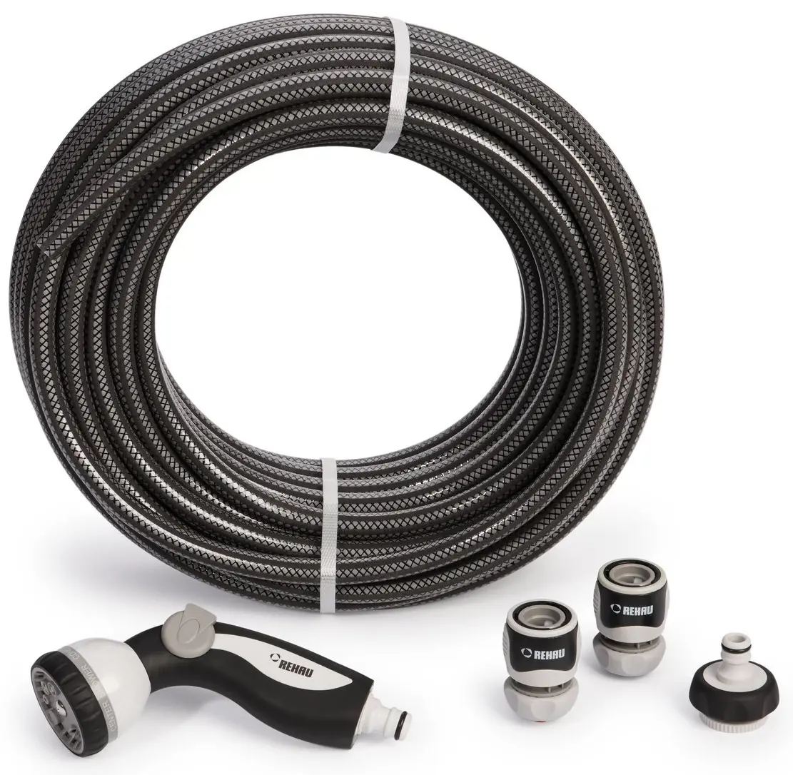 Изображение товара Поливочный шланг Rehau Cool Touch Pearl Grey 13 мм 20 м