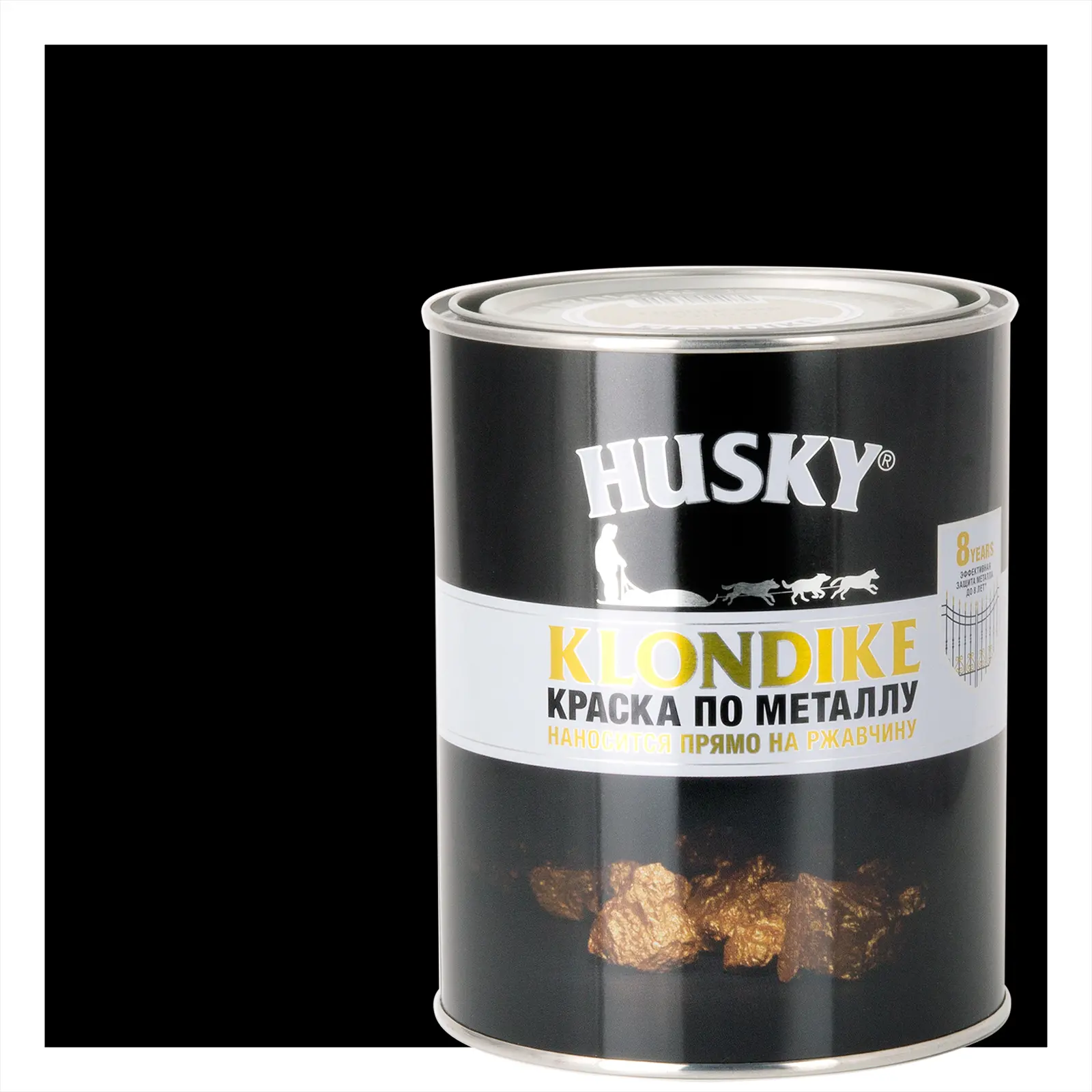Изображение товара Краска по металлу Husky Klondike черная 0.9 л глянцевая RAL 9005