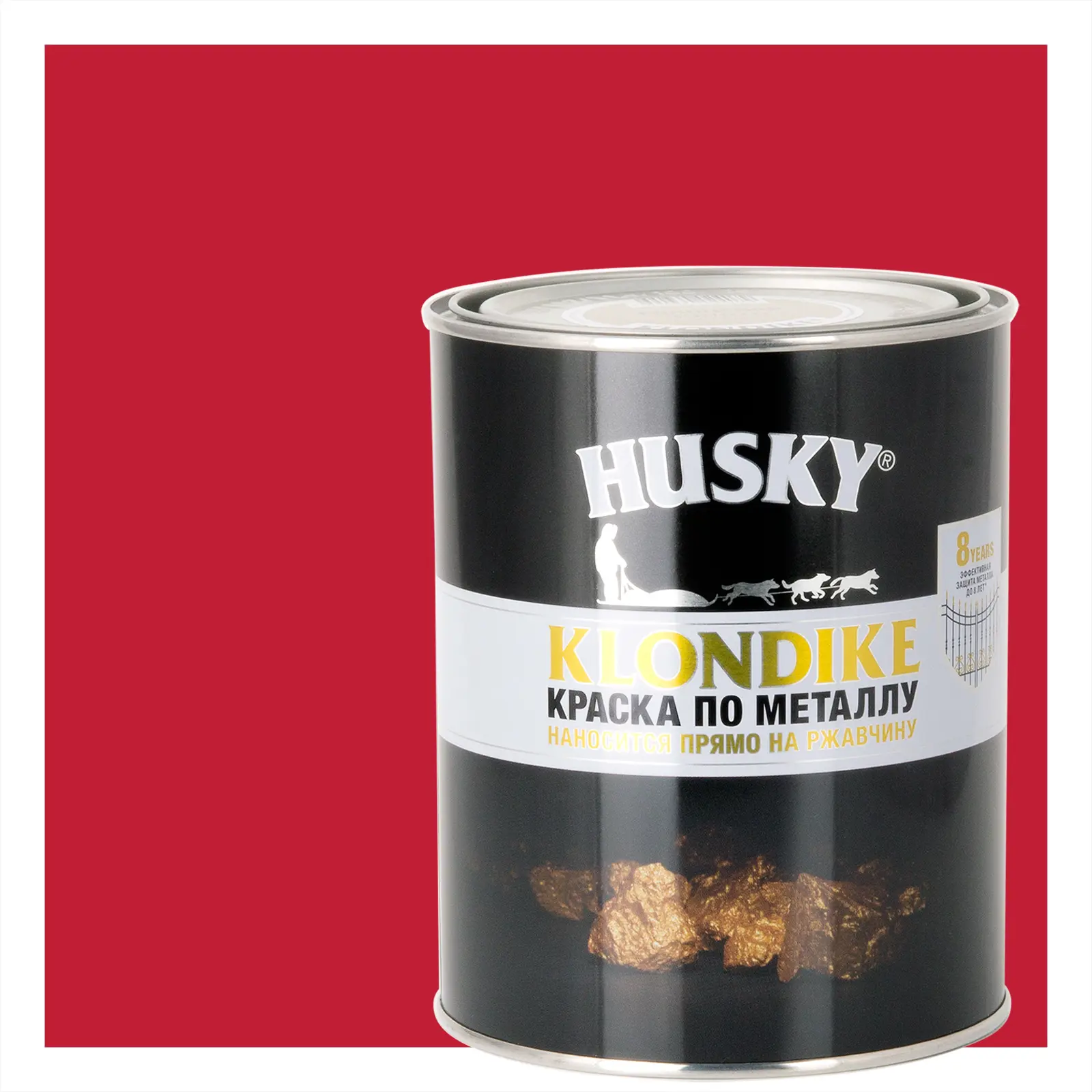 Изображение товара Краска по металлу Husky Klondike глянцевая бордовая 0.9 л RAL 3003