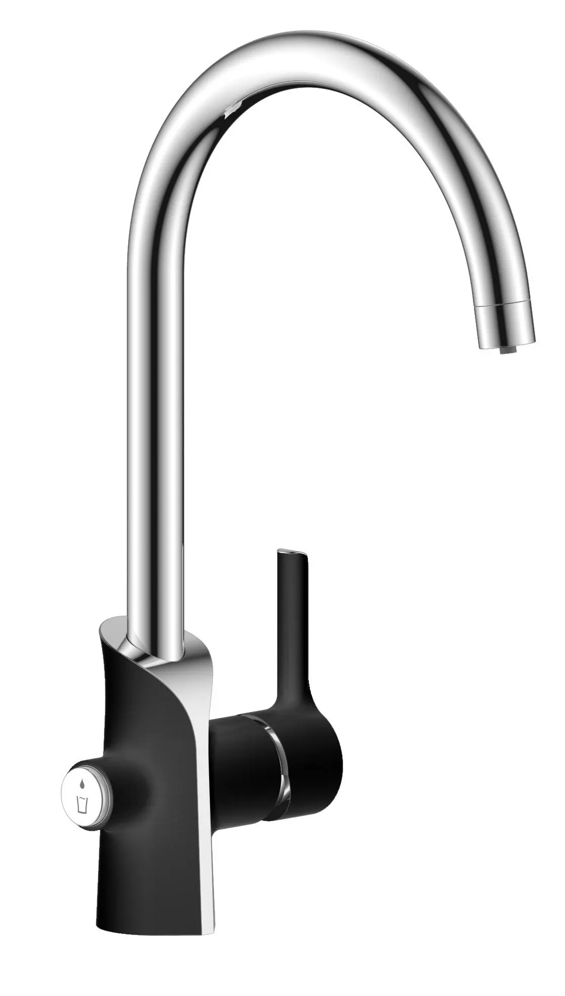 Изображение товара Однорычажный смеситель Argotech цвет черный хром 40-09L ELAT black