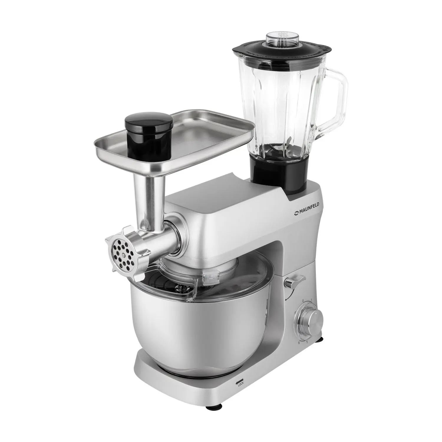 Изображение товара Кухонный комбайн Maunfeld MF-421S PRO 1400 Вт цвет нержавеющая сталь