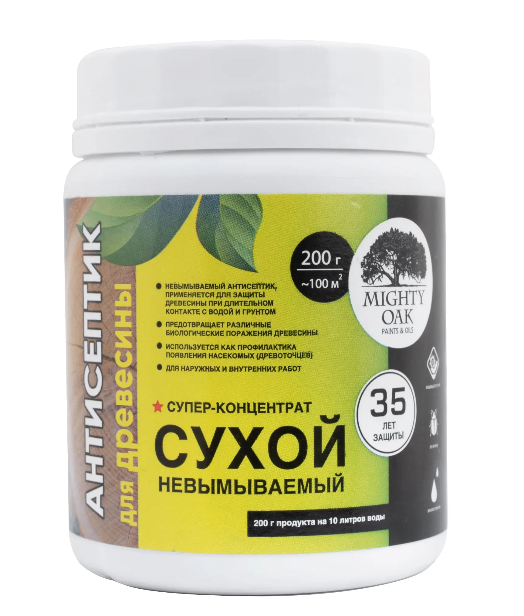 Изображение товара Антисептик для древесины Mighty Oak сухой 200 г для защиты и декора