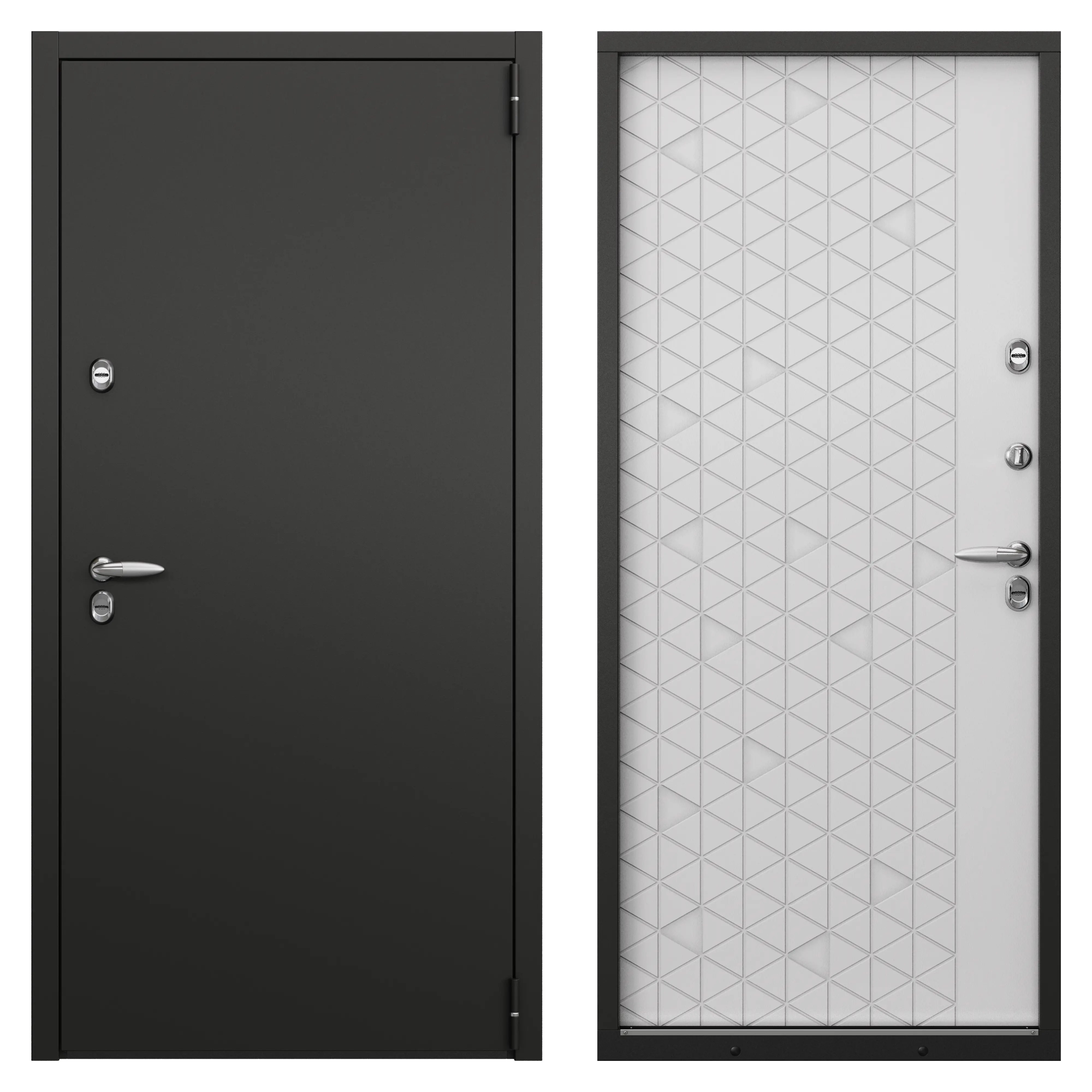 Изображение товара Дверь входная металлическая Норда 950 мм правая цвет вест белый