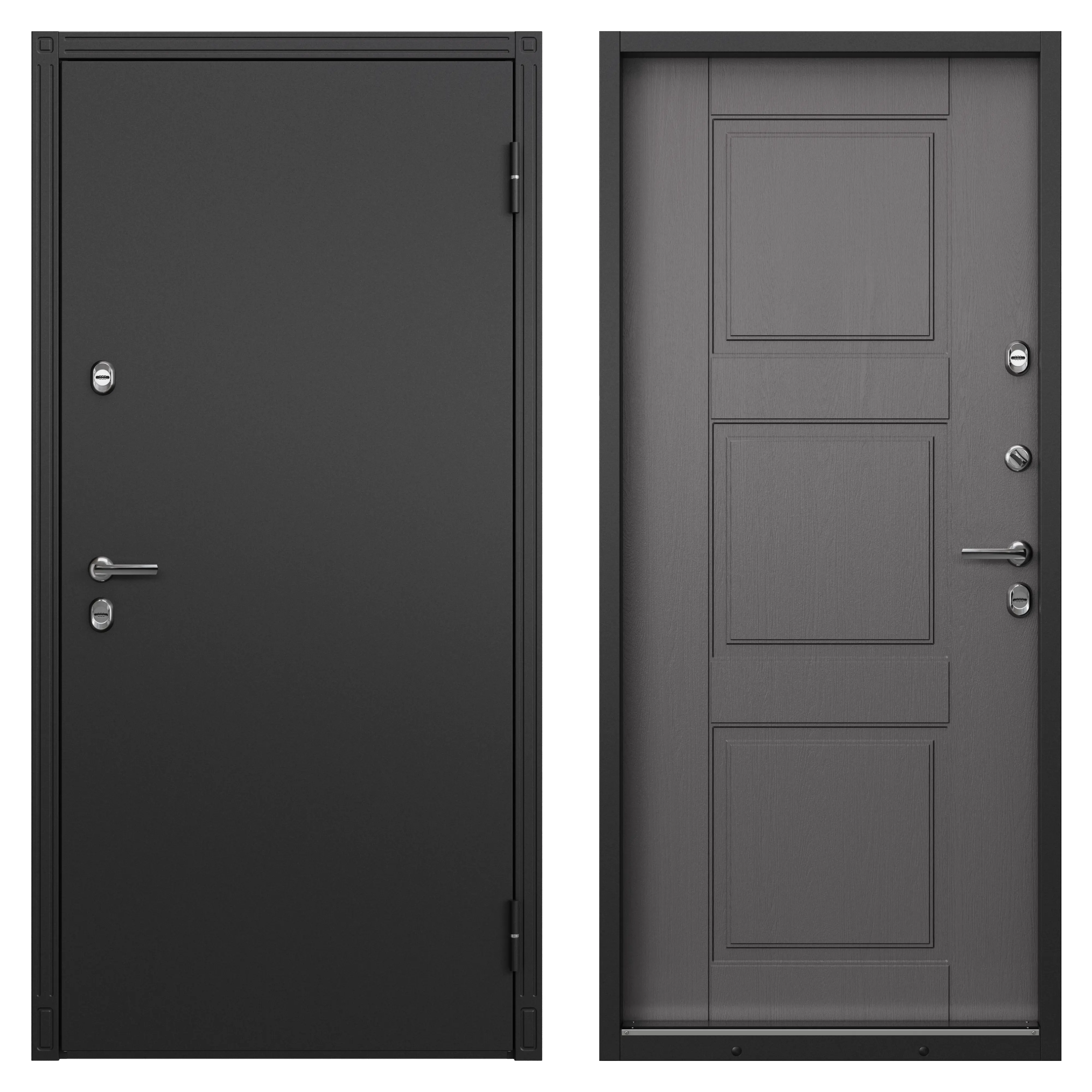 Изображение товара Дверь входная металлическая Термо 950 мм правая цвет катро титан