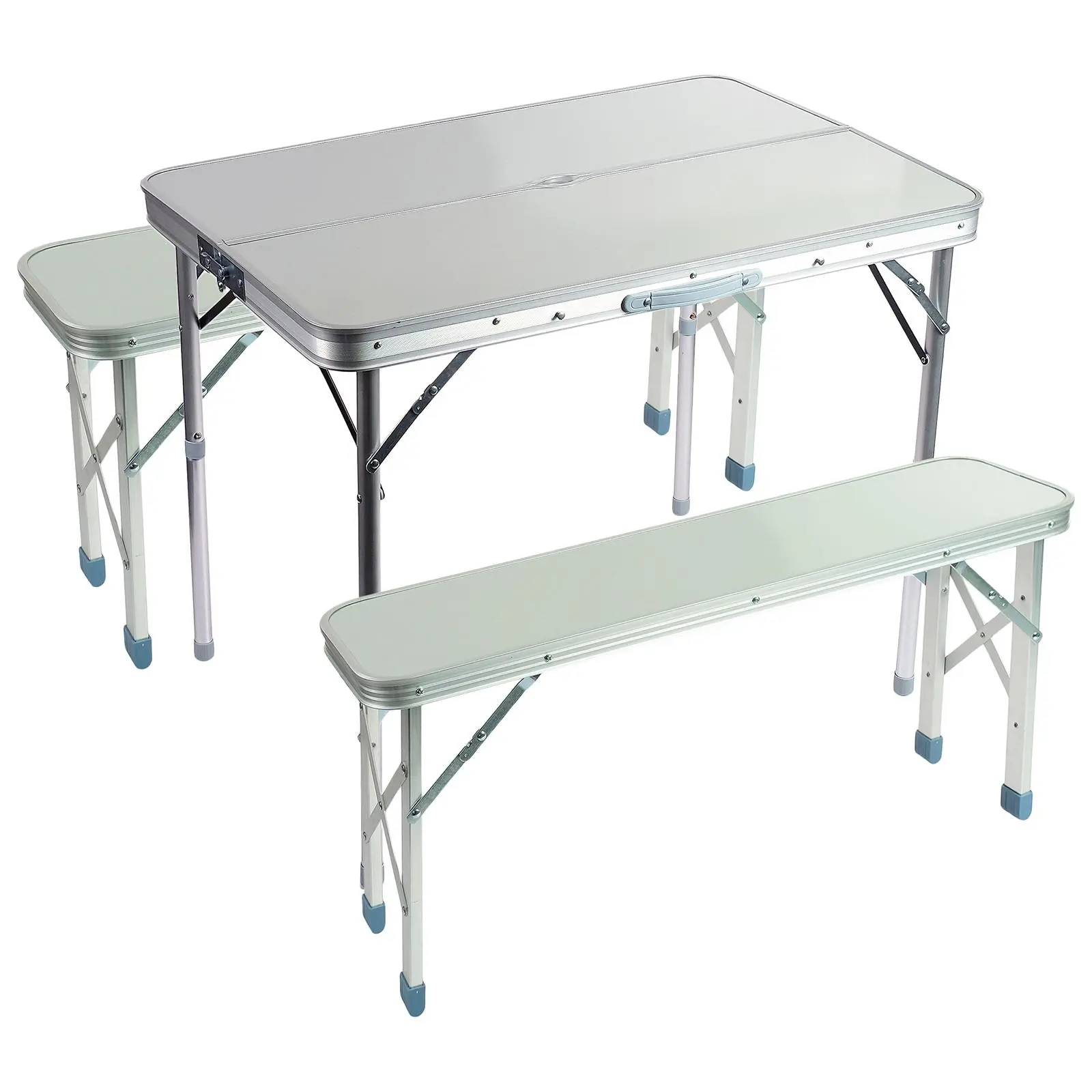 Изображение товара Садовая мебель для отдыха Maclay 2747672 металл светло-серый:стол, 2 скамьи