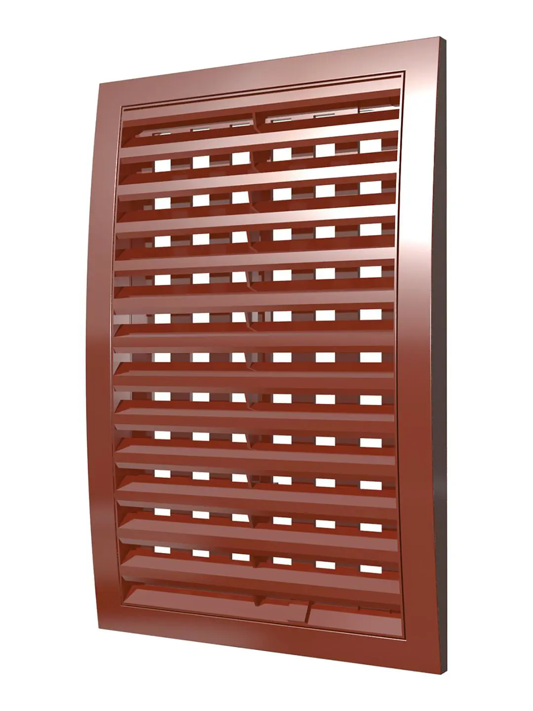 Изображение товара Решётка вентиляционная наружная регулируемая ERA Street Line 250x250 ASA пластик цвет терракотовый