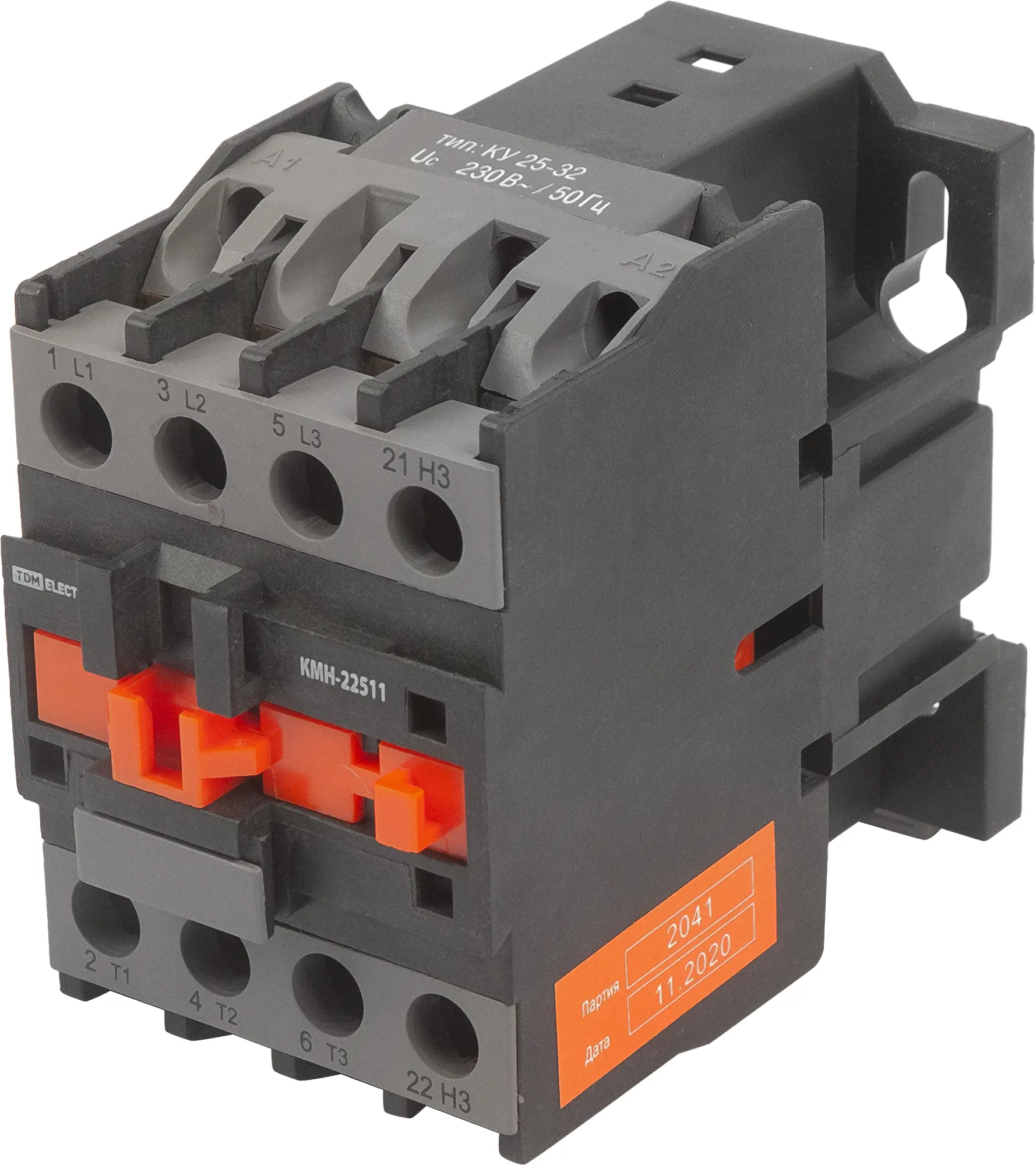 Изображение товара Контактор TDM Electric КМН-22511 25 А 230 В для промышленных нагрузок