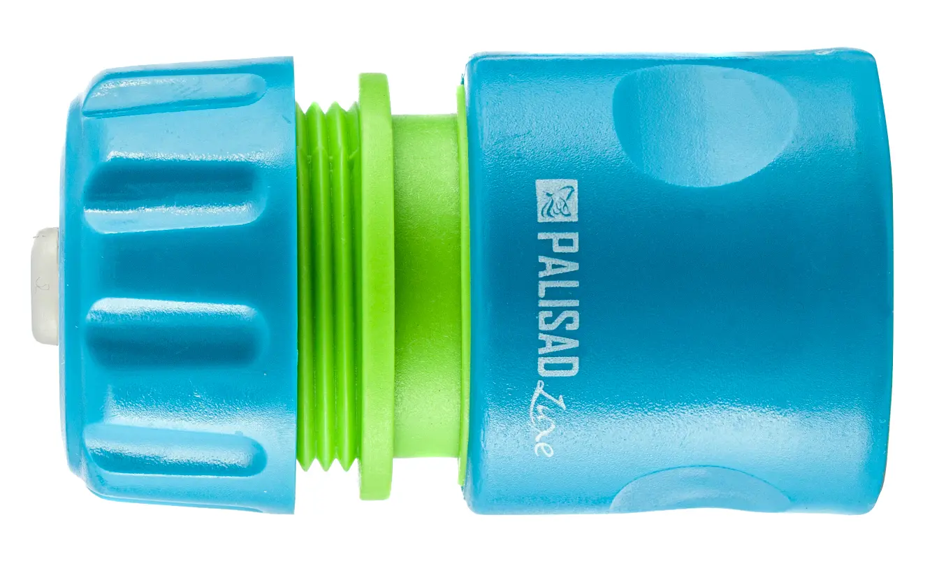 Изображение товара Коннектор для шланга Palisad с аквастопом 1/2 дюйма