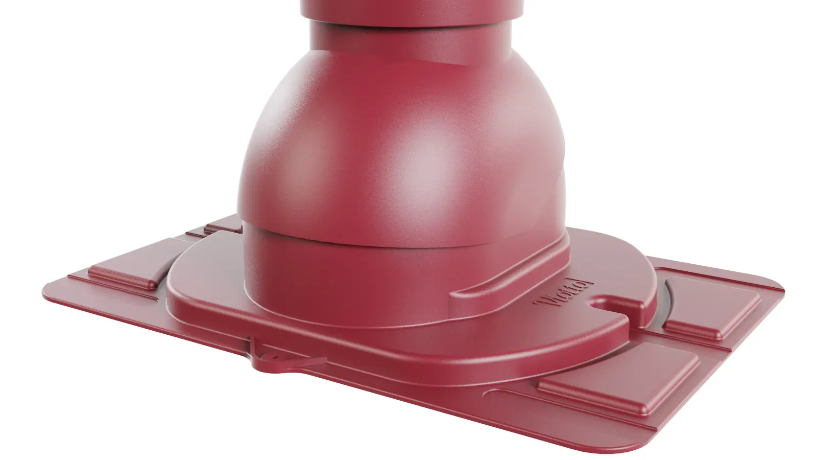 Изображение товара Труба вентиляционная с универсальным проходным элементом D-110 мм H-550 мм неутепленная RAL 3005 красный