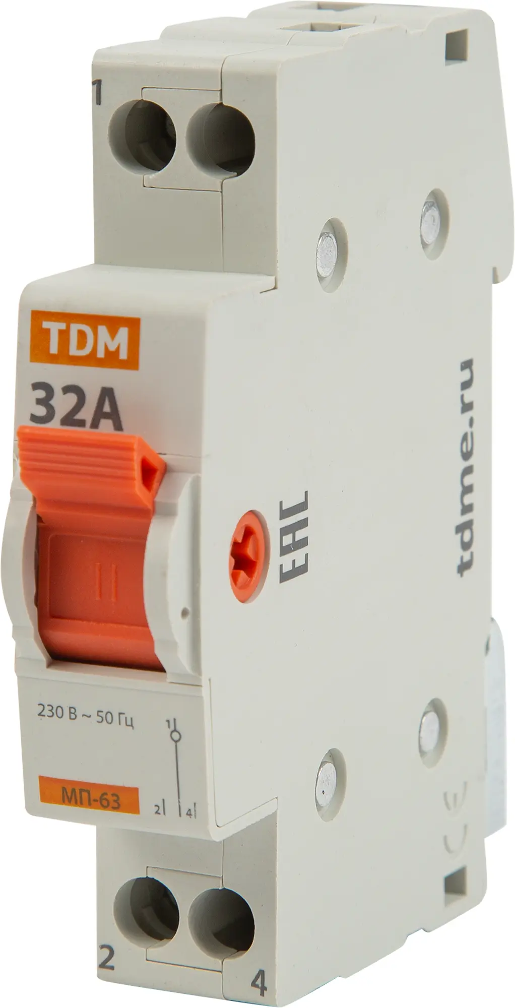 Изображение товара Выключатель нагрузки TDM Electric МП-63 1P 32 А трёхпозиционный