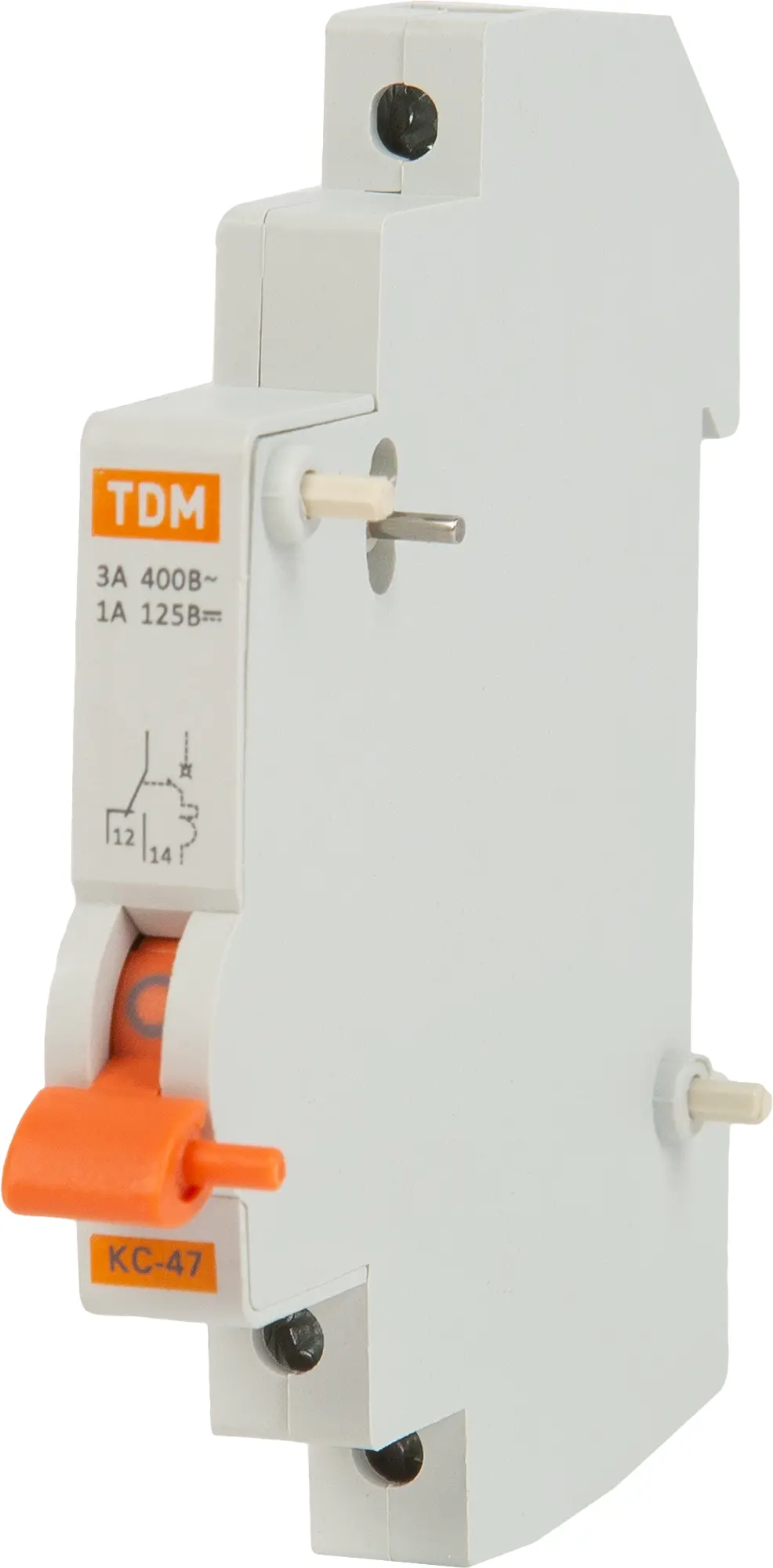 Изображение товара Контакт дополнительный TDM Electric КС47 на DIN-рейку для электромонтажа 220В 6А