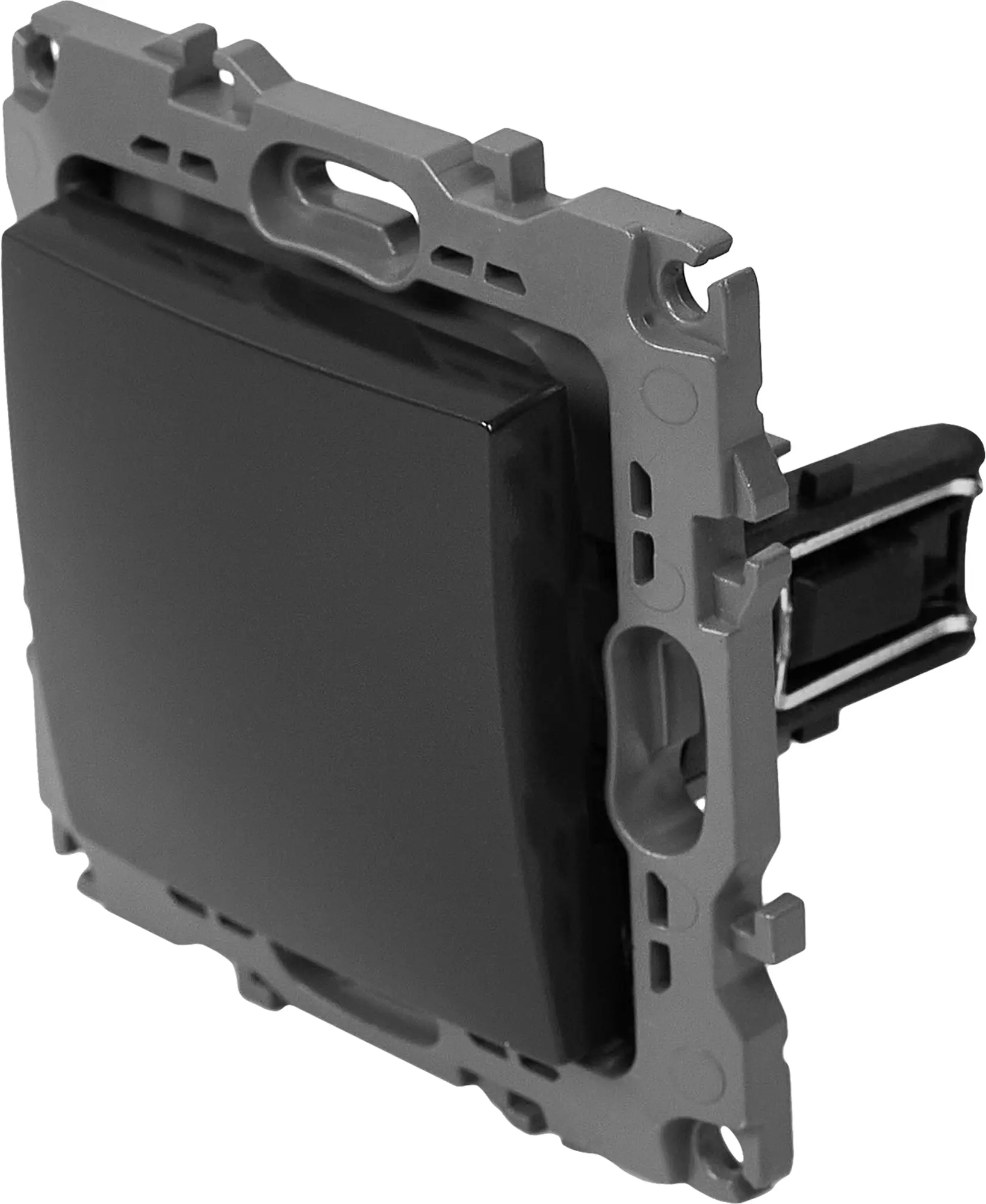 Изображение товара Встраиваемый выключатель Эра 12-1101-05 1 клавиша черный для освещения вентиляции