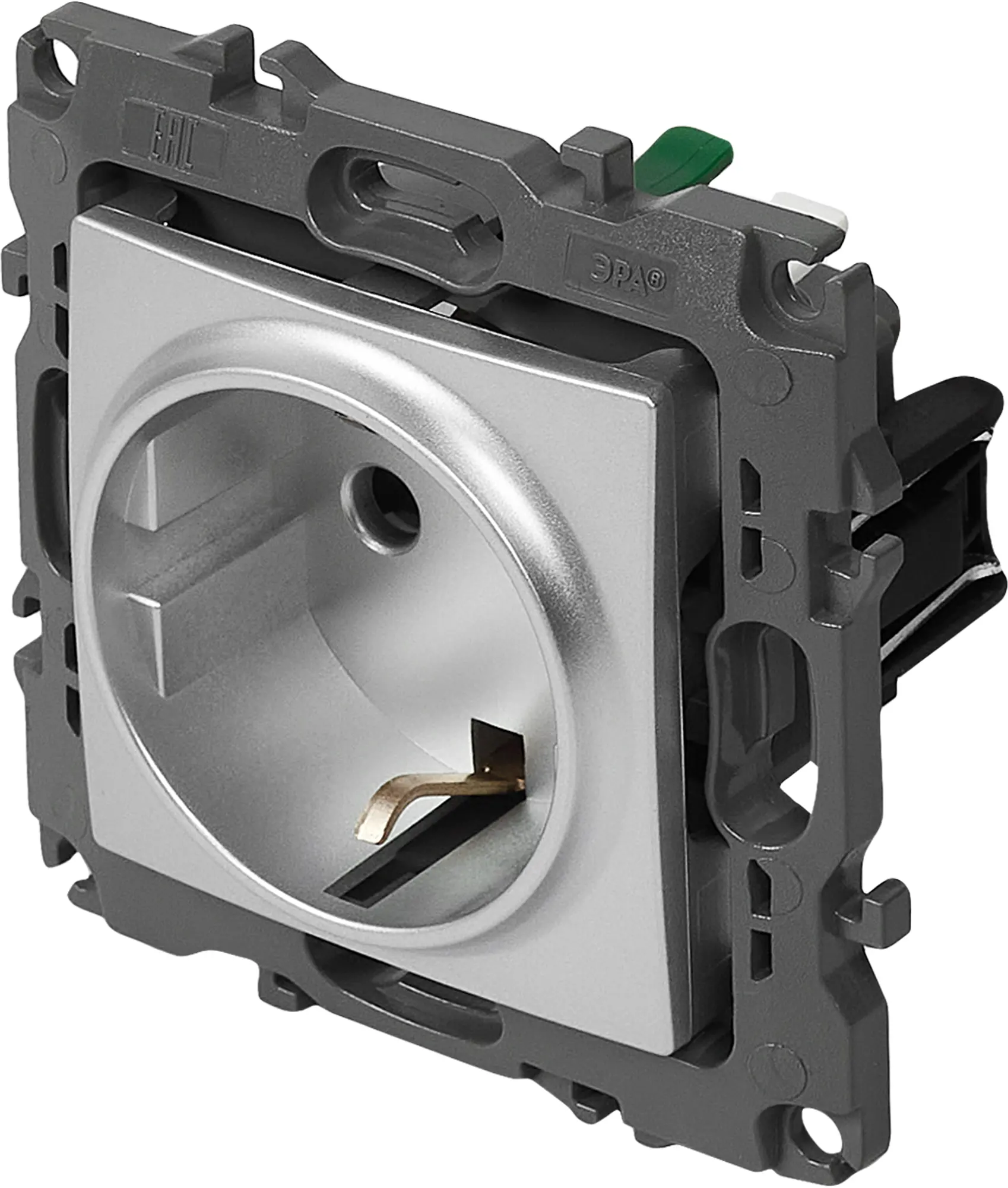 Изображение товара Встраиваемая розетка Эра 12-2101-03 с заземлением серый